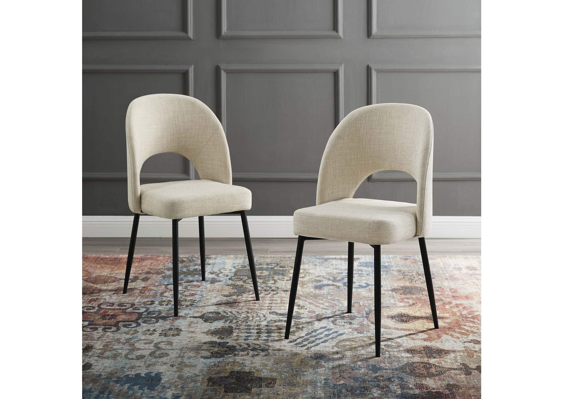 Rouse Upholstered Fabric Dining Side Chair Set Of 2 By Modway