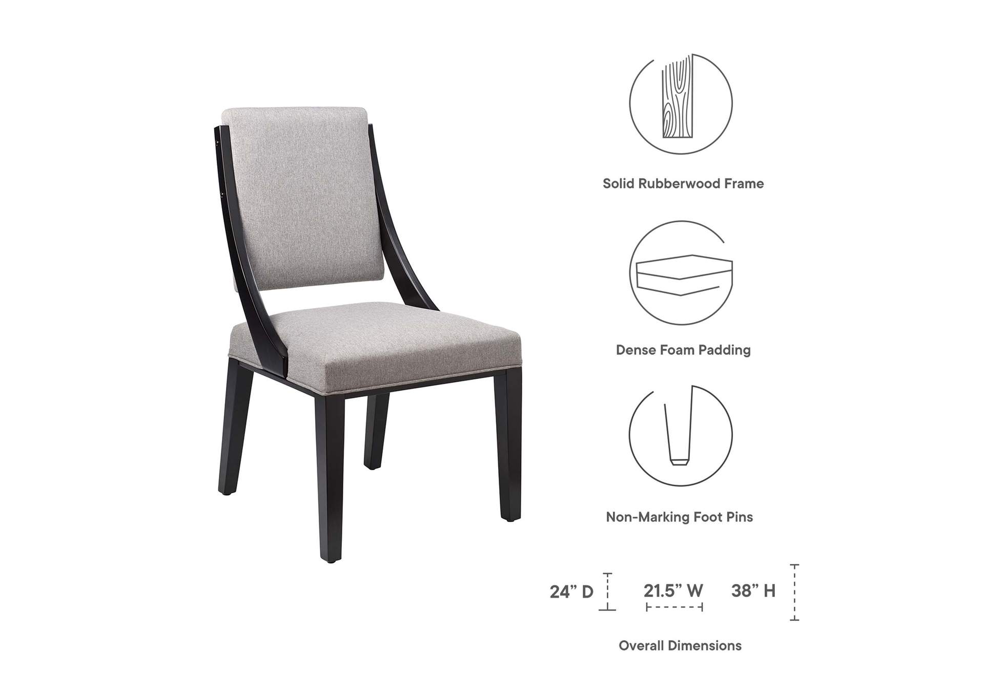 Cambridge Upholstered Fabric Dining Chairs - Set Of 2