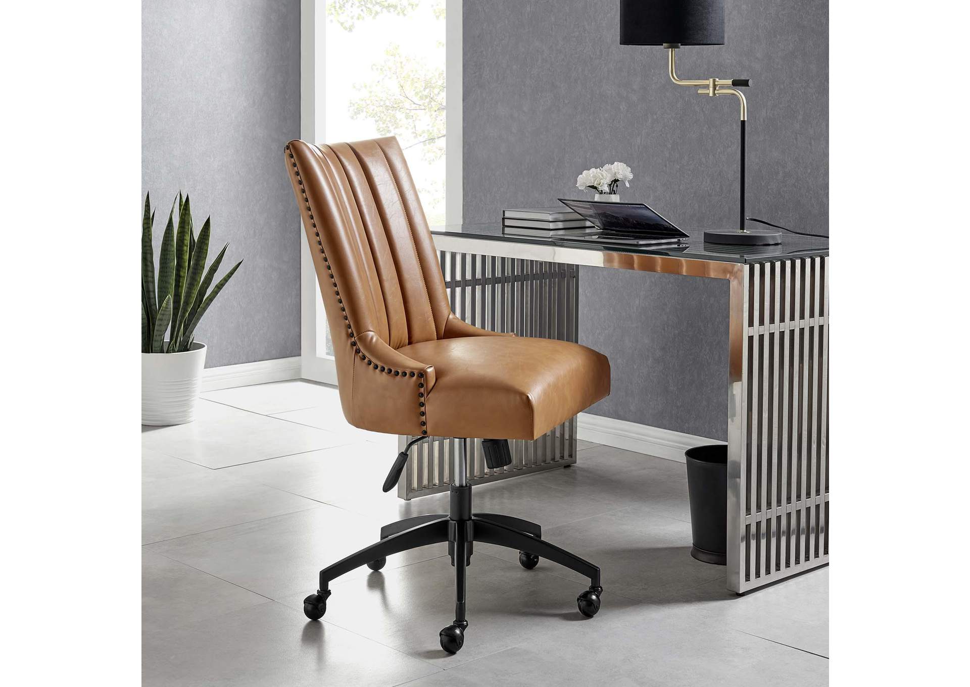 Empower Channel Tufted Vegan Leather Office Chair image 9