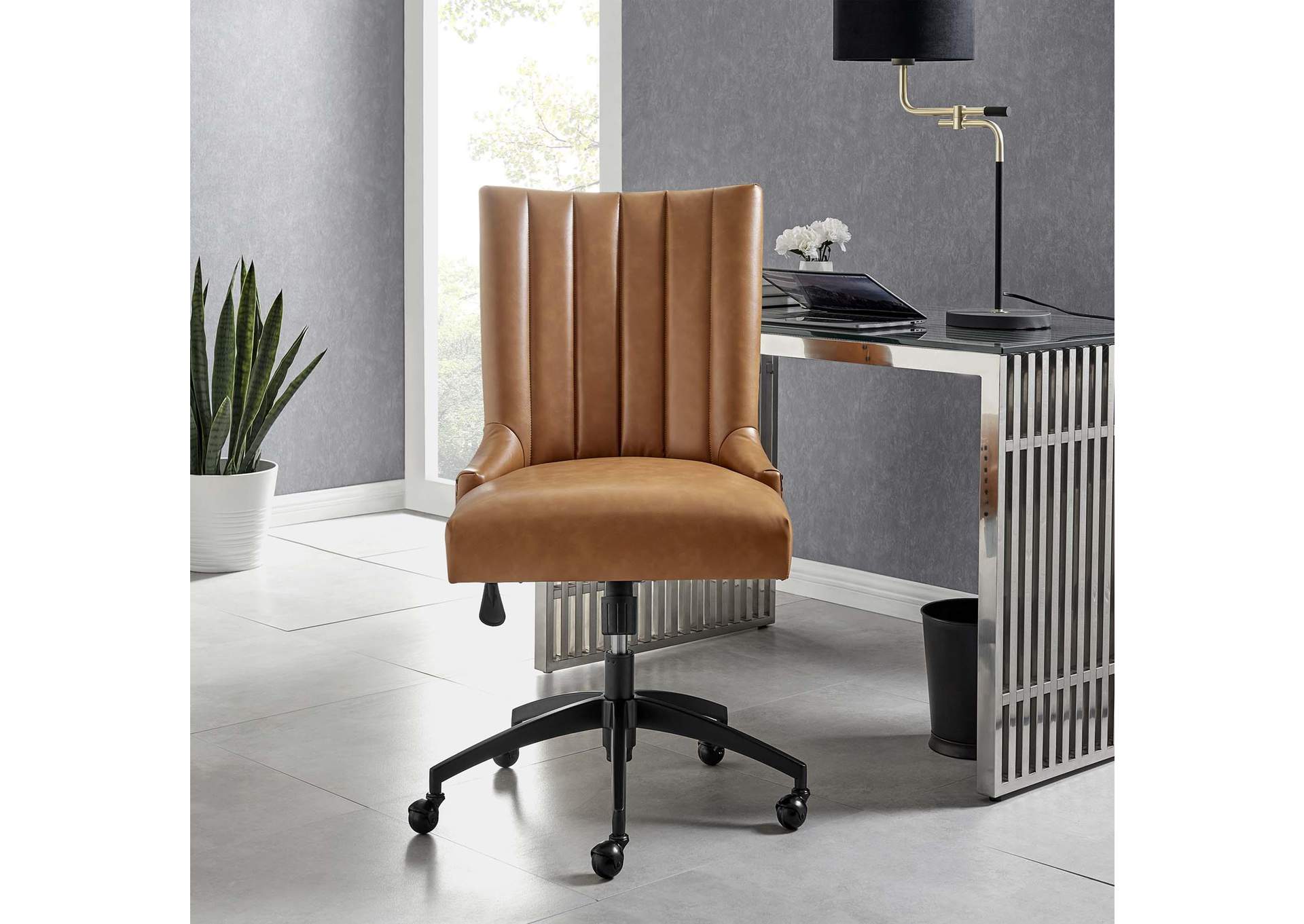 Empower Channel Tufted Vegan Leather Office Chair By Modway image 10