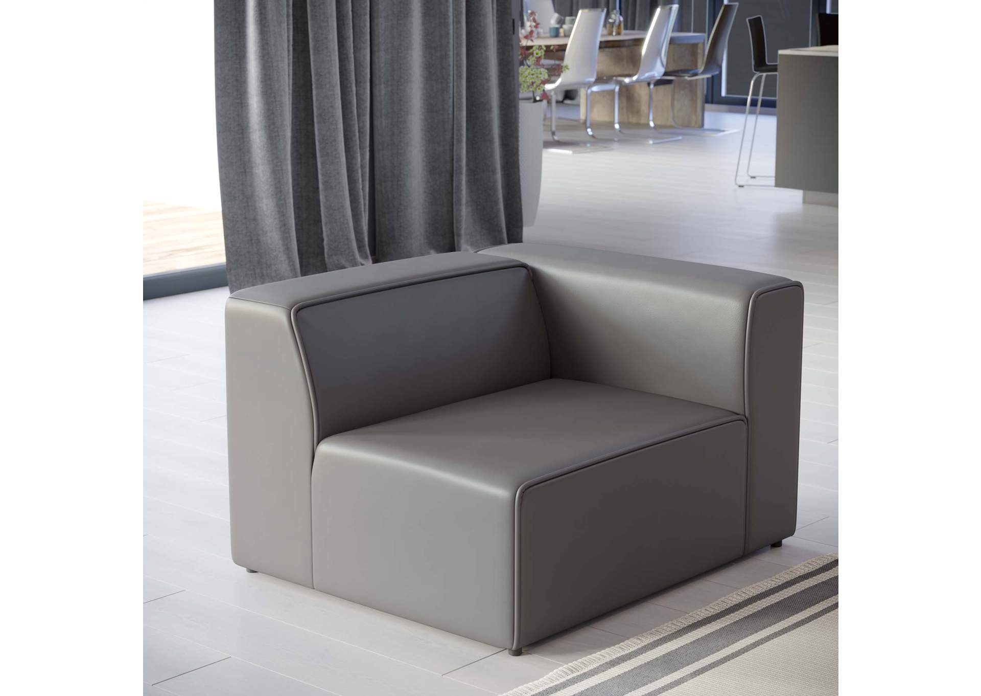 Mingle Vegan Leather Right-Arm Chair image 8