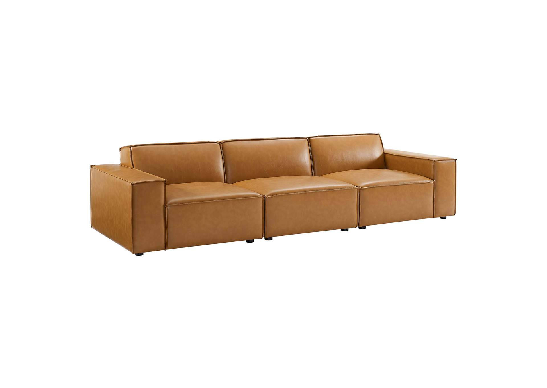 Restore 3-Piece Vegan Leather Sofa By Modway