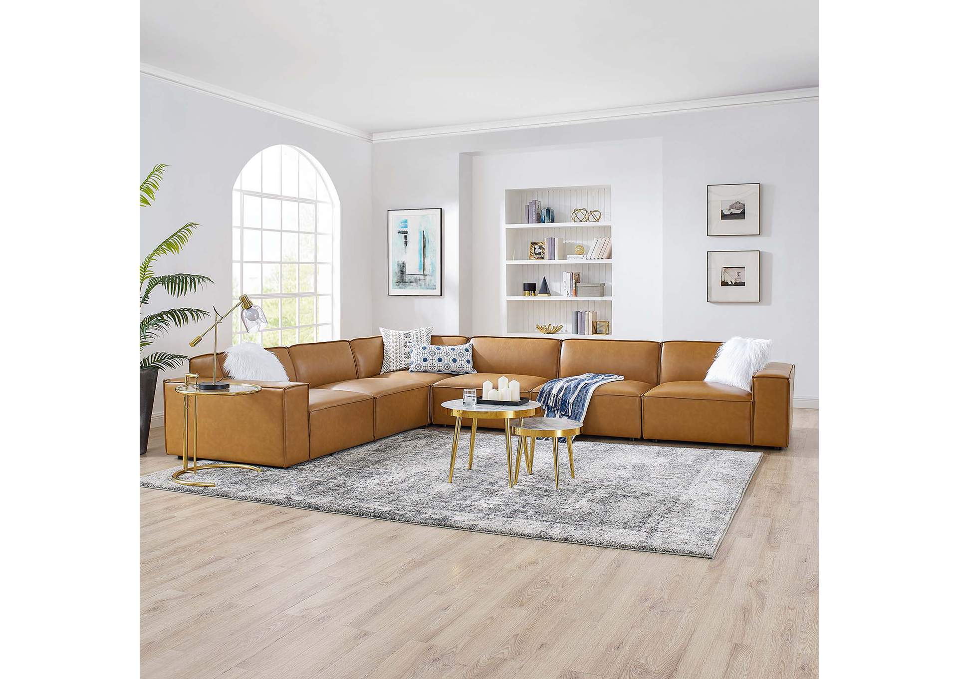 Restore 6-Piece Vegan Leather Sectional Sofa