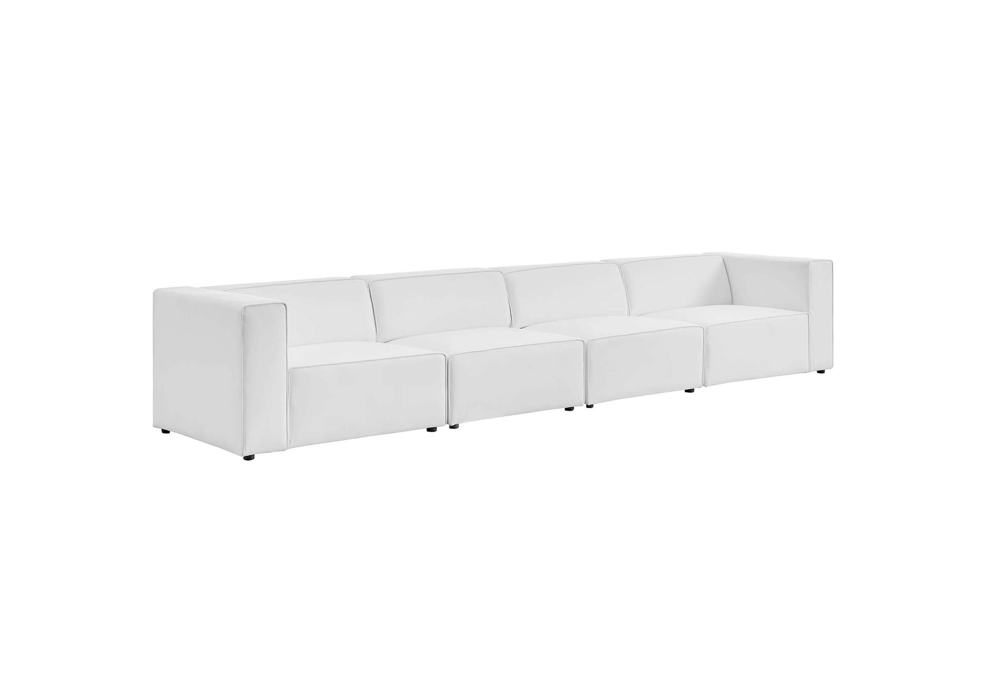 Mingle 4-Piece Vegan Leather Sectional Sofa By Modway