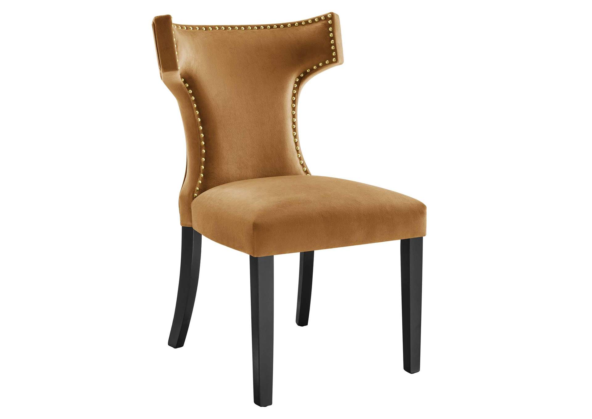 Curve Performance Velvet Dining Chairs - Set Of 2 image 3