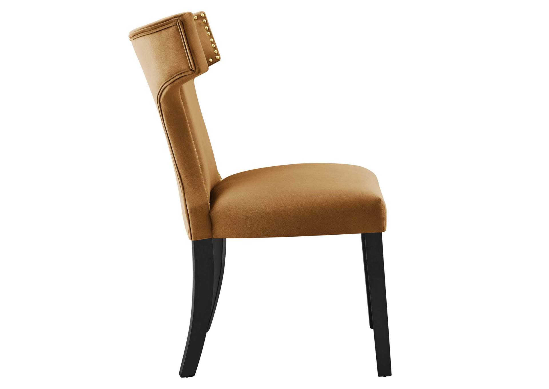 Curve Performance Velvet Dining Chairs - Set Of 2 image 4