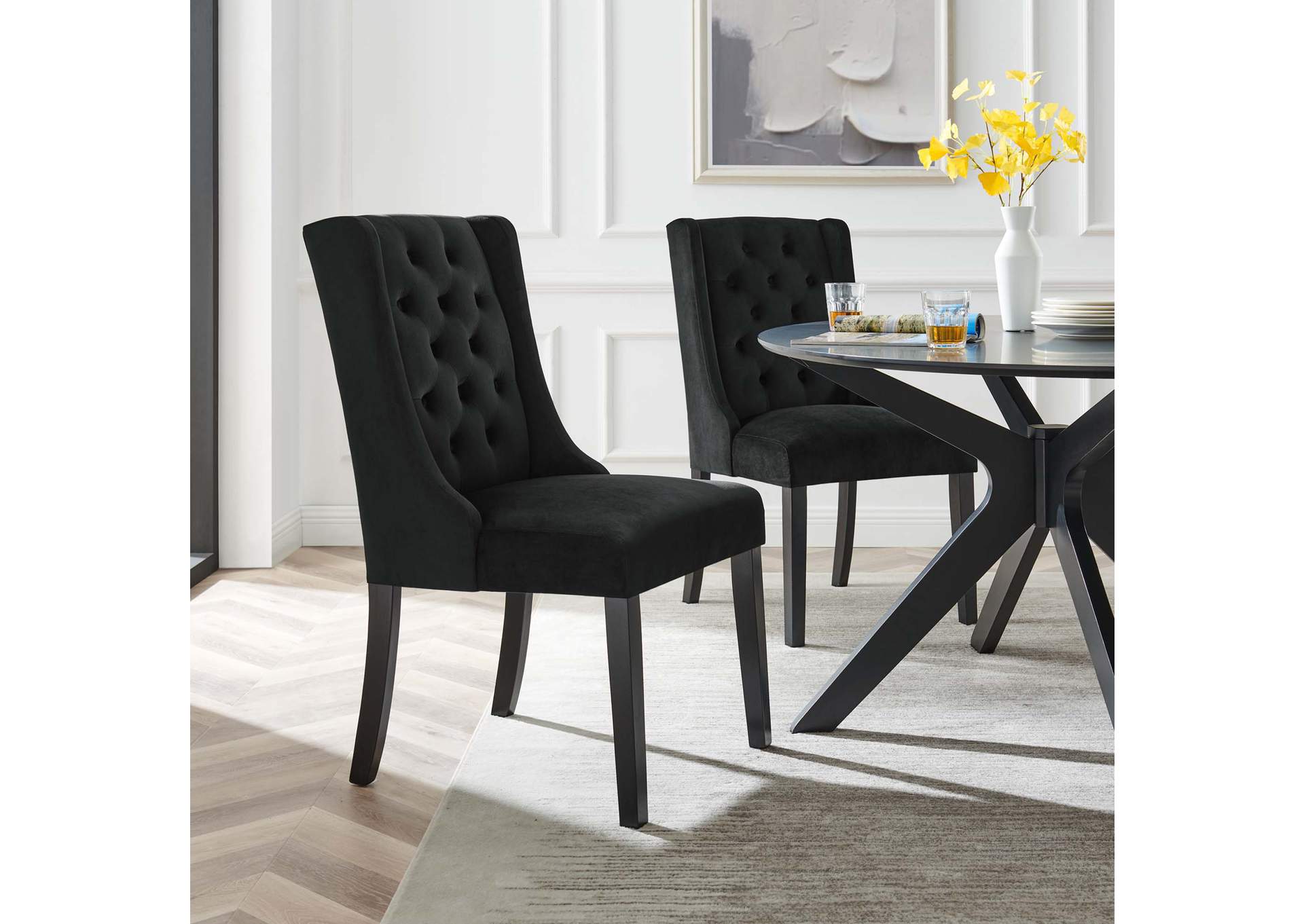 Baronet Performance Velvet Dining Chairs Set Of 2 By Modway image 10