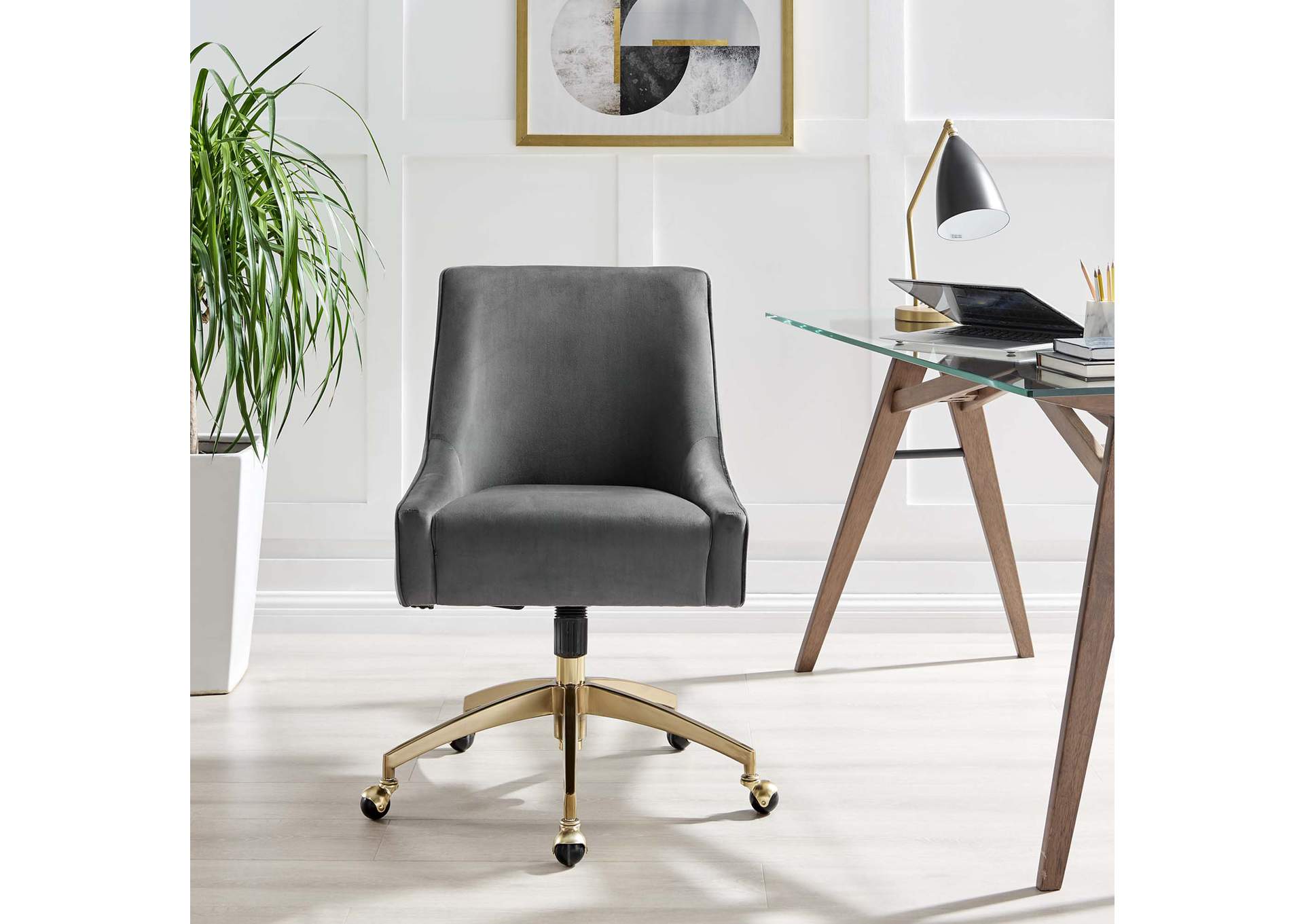 Discern Performance Velvet Office Chair image 8