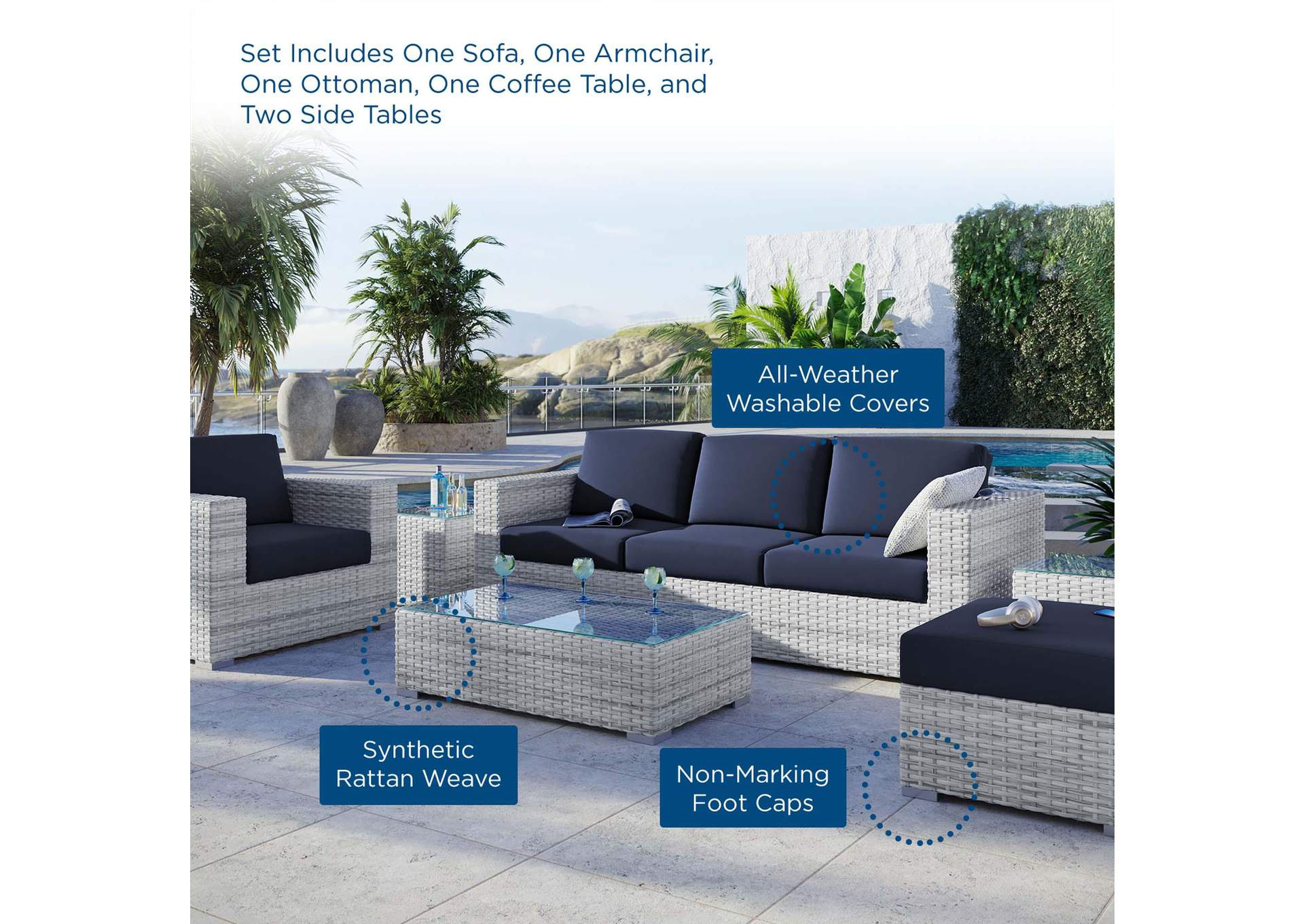 Convene 6-Piece Outdoor Patio Set image 20
