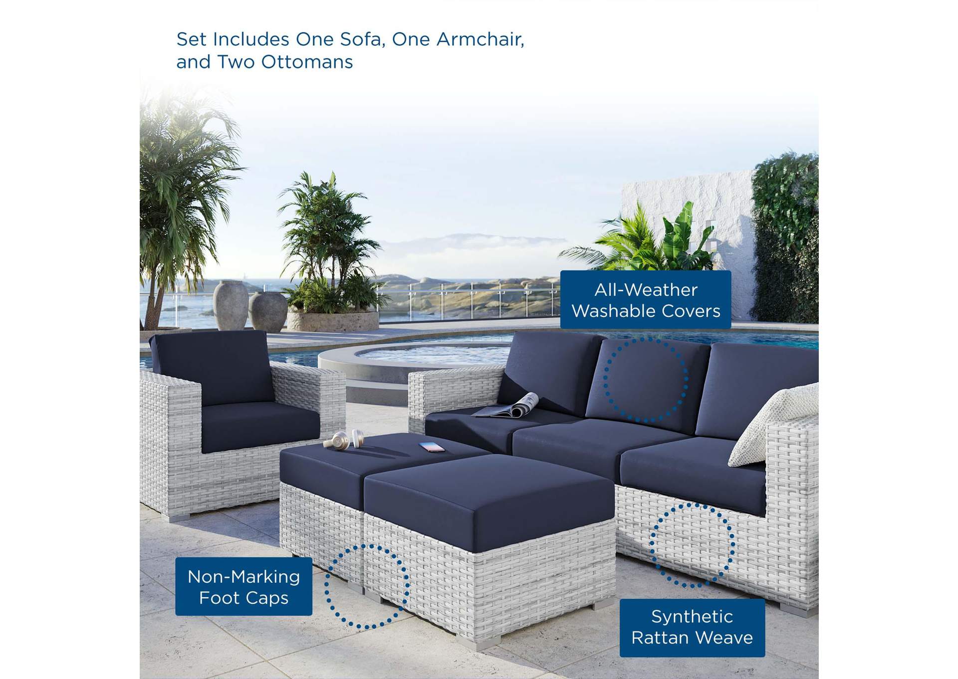 Convene 4-Piece Outdoor Patio Set image 13