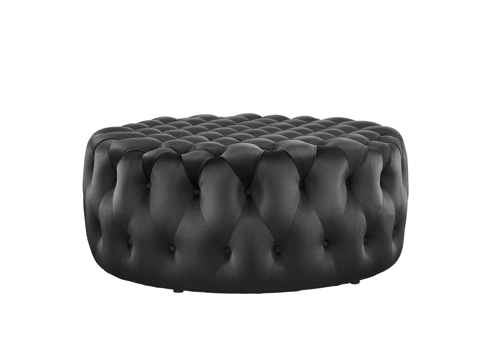 Amour Tufted Button Large Round Performance Velvet Ottoman image 4