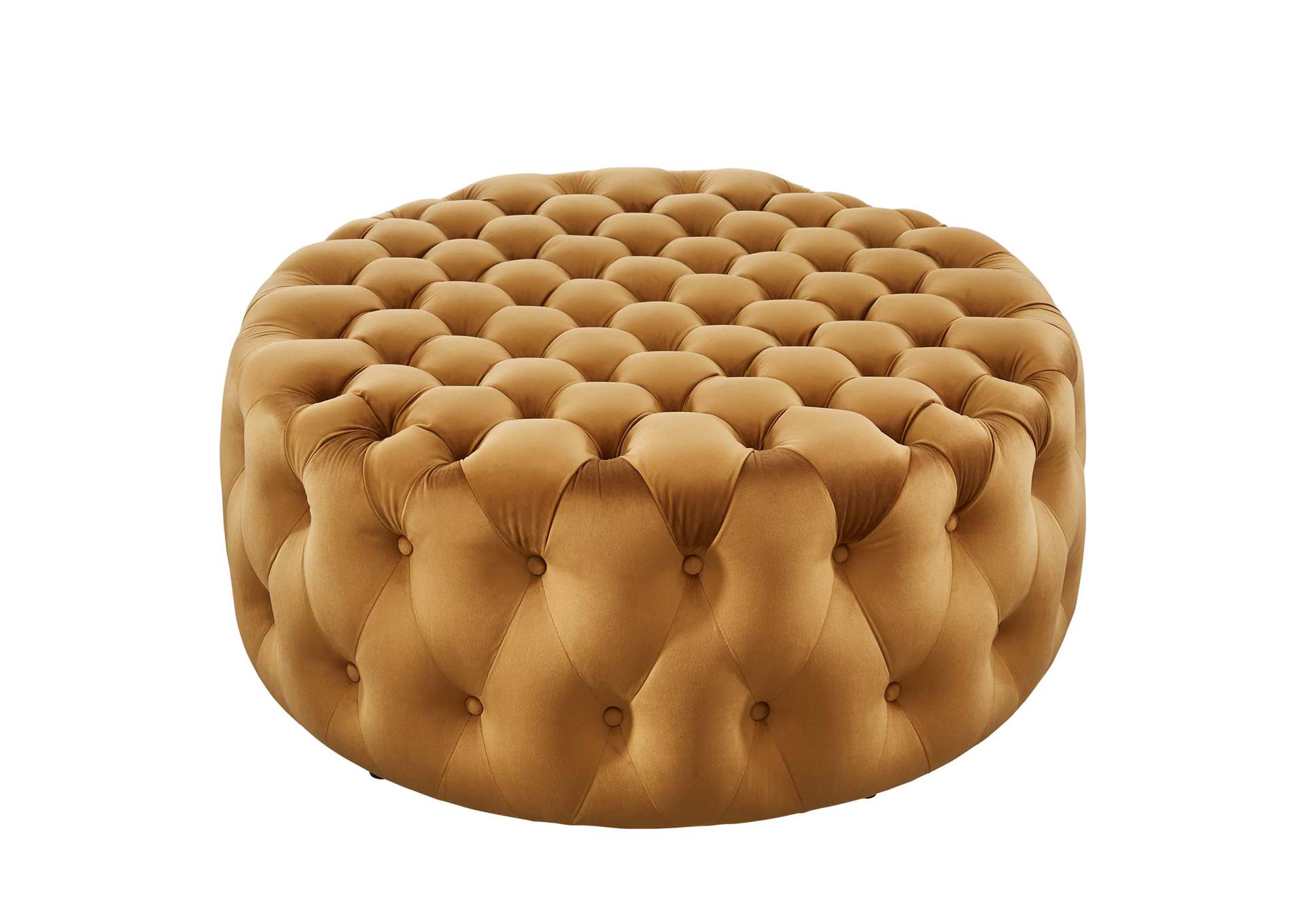 Amour Tufted Button Large Round Performance Velvet Ottoman By Modway image 1