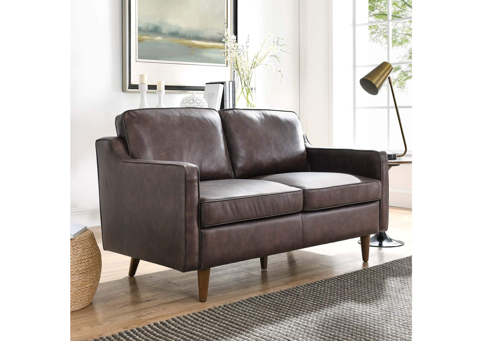 Impart Genuine Leather Loveseat