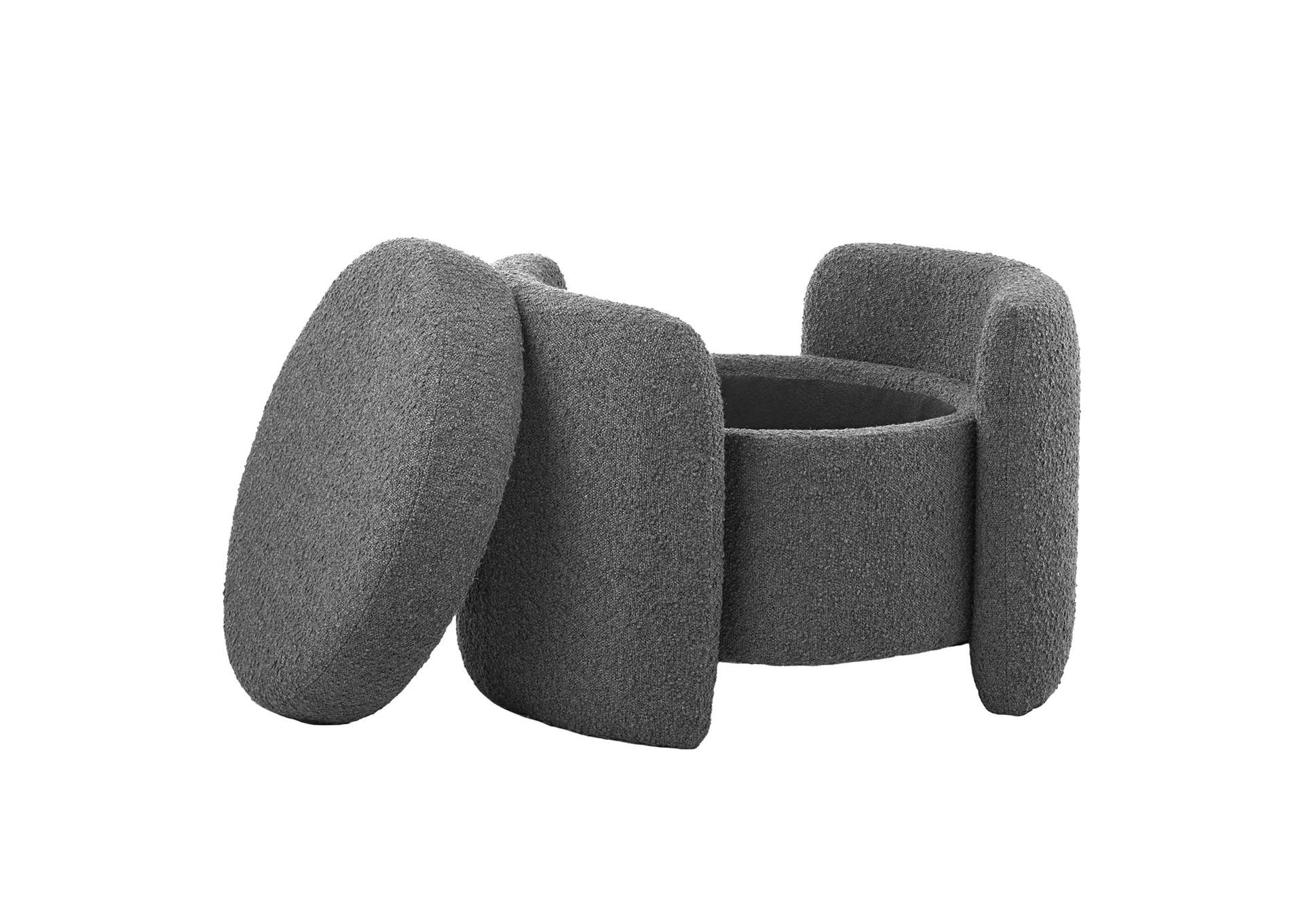 Nebula Boucle Upholstered Ottoman