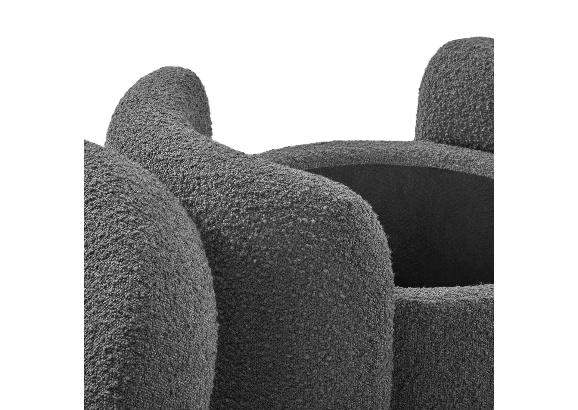 Nebula Boucle Upholstered Ottoman