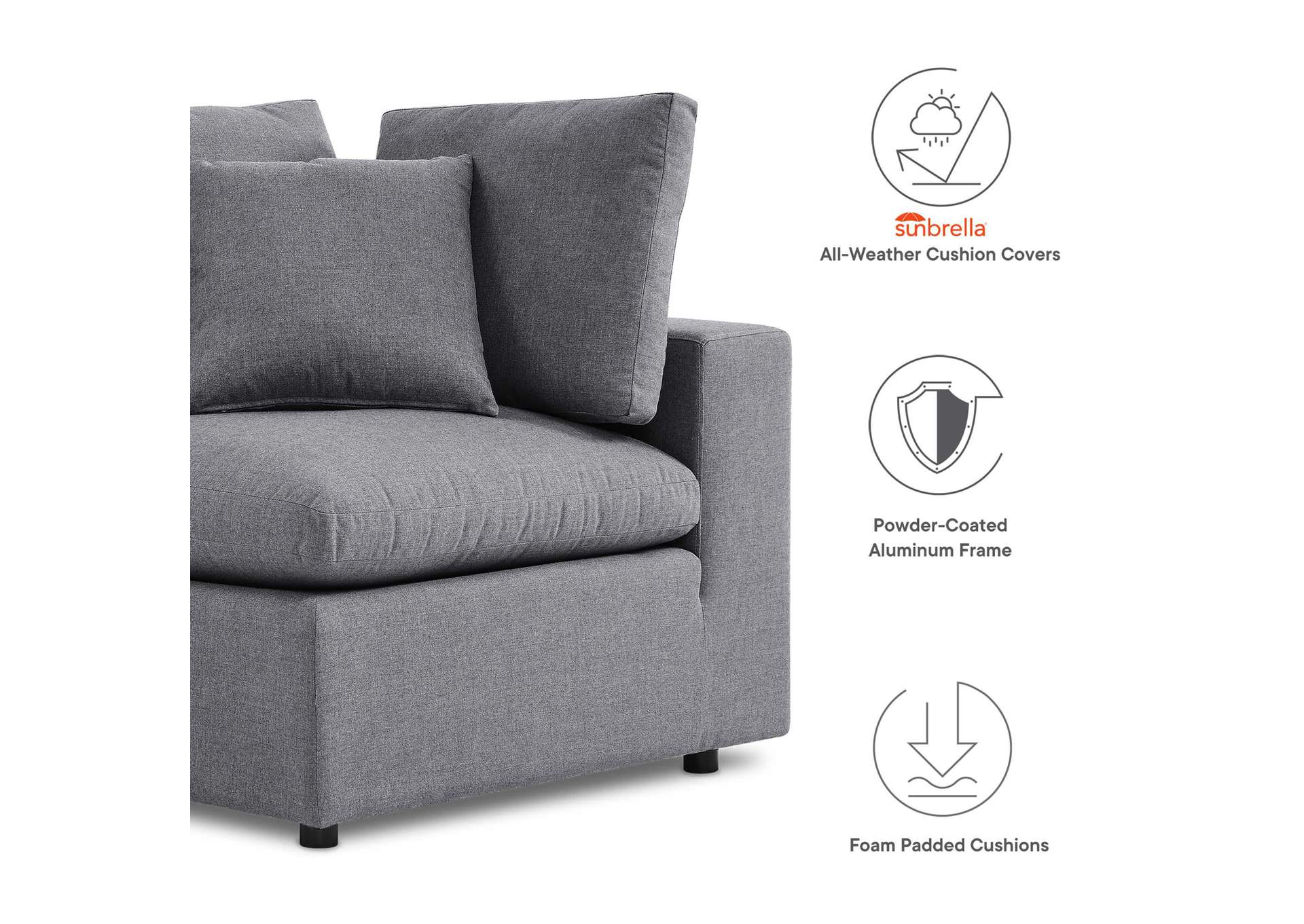 Commix Sunbrella® Outdoor Patio Loveseat image 8