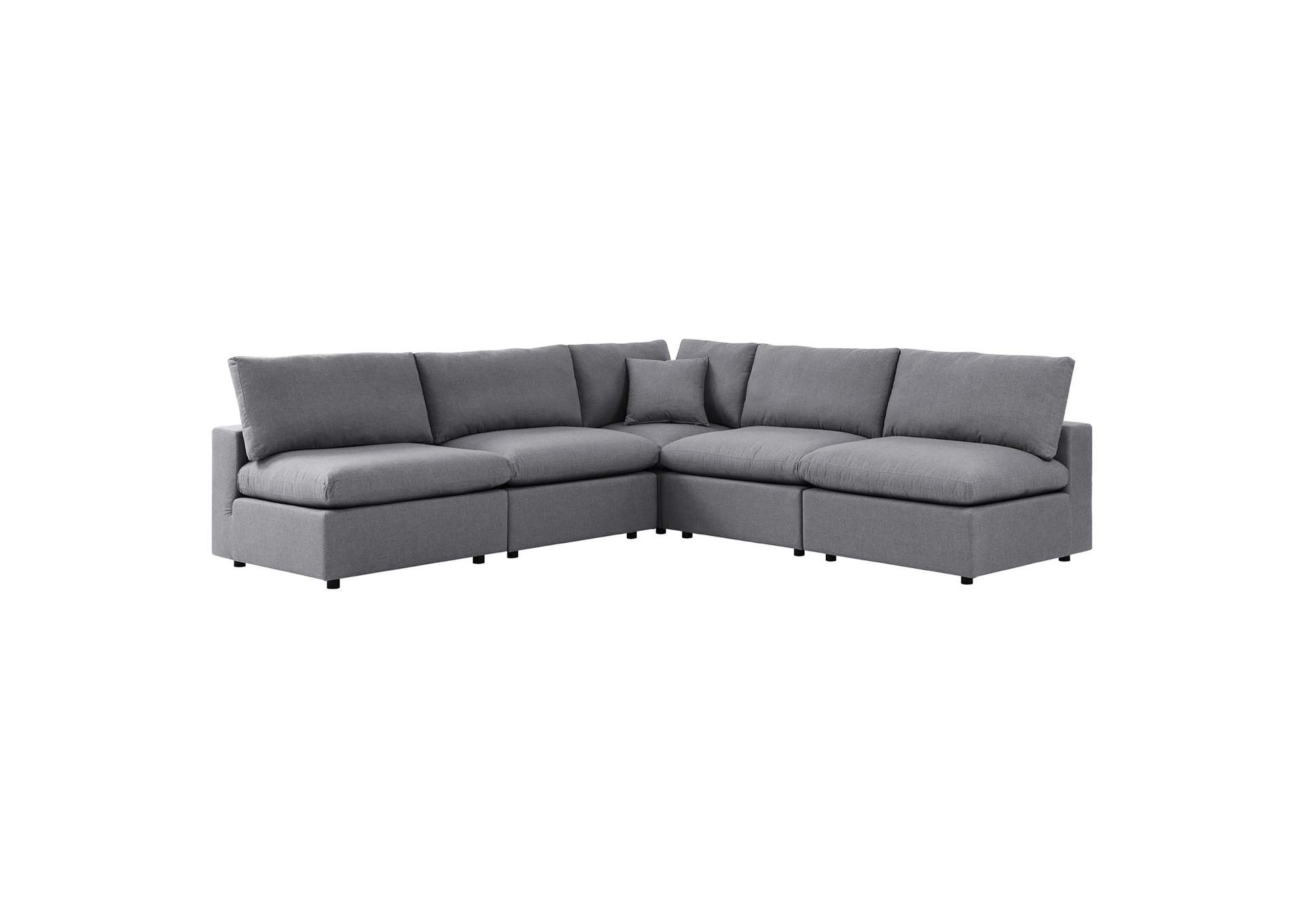 Commix 5 Piece Sunbrella® Outdoor Patio Sectional Sofa By Modway image 1