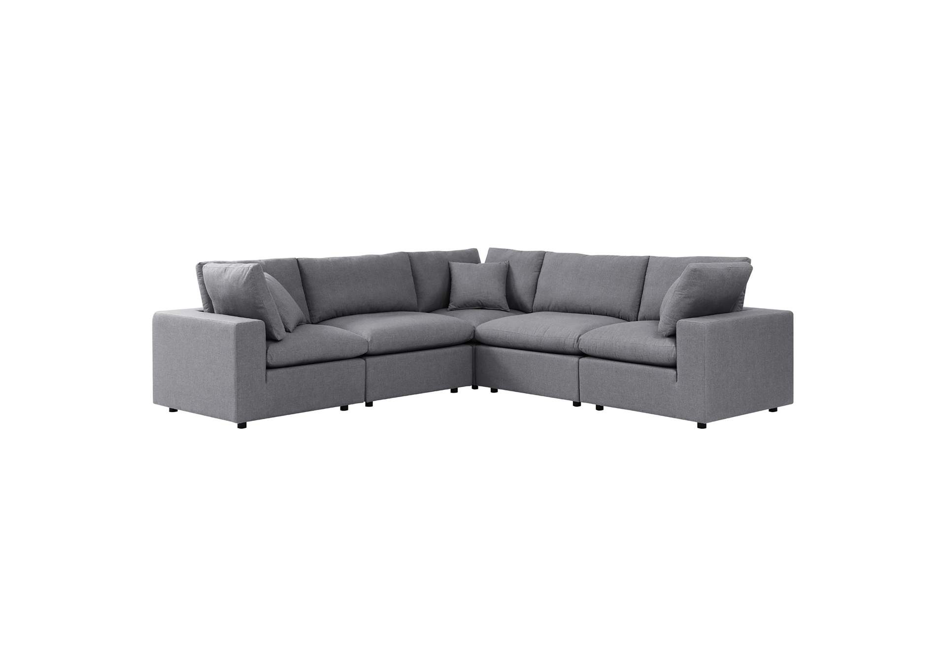 Commix 5 Piece Sunbrella® Outdoor Patio Sectional Sofa By Modway image 1