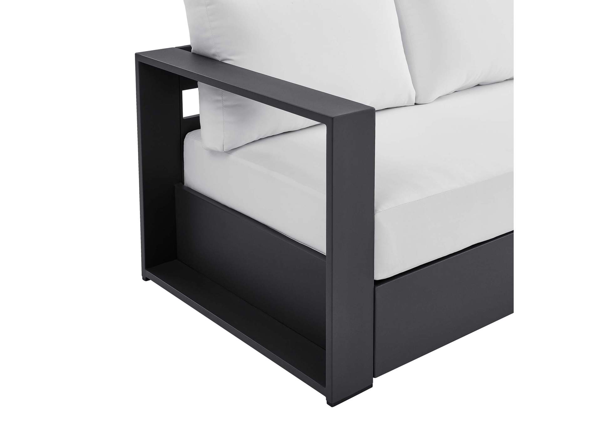 Tahoe Outdoor Patio Powder-Coated Aluminum Sofa
