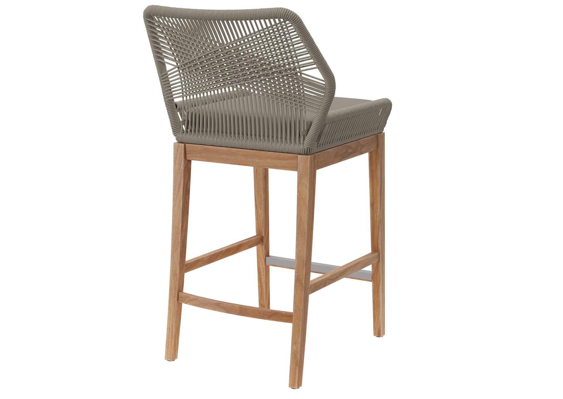 Wellspring Outdoor Patio Teak Wood Bar Stool