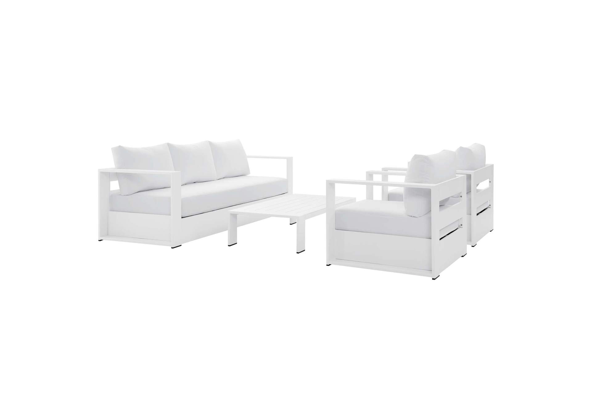Tahoe 4-Piece Outdoor Patio Powder-Coated Aluminum Set By Modway