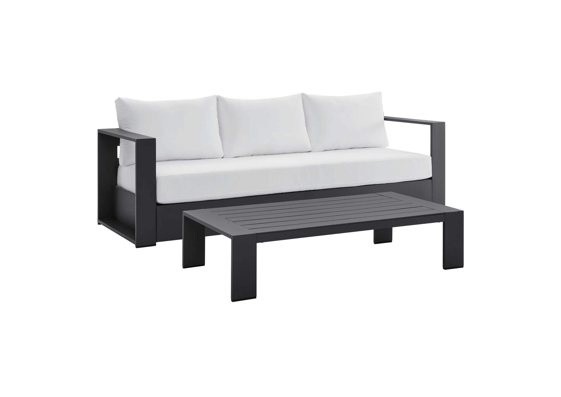 Tahoe 2-Piece Outdoor Patio Powder-Coated Aluminum Set By Modway