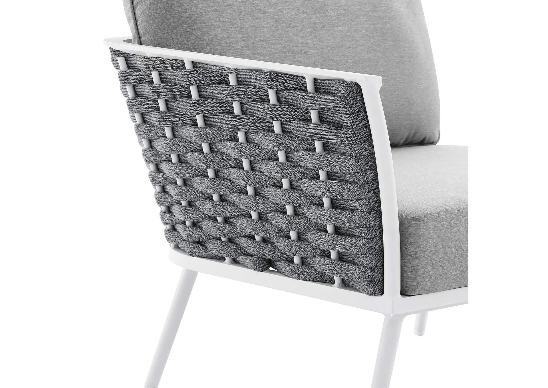 Stance Outdoor Patio Aluminum Small Sectional Sofa By Modway image 12