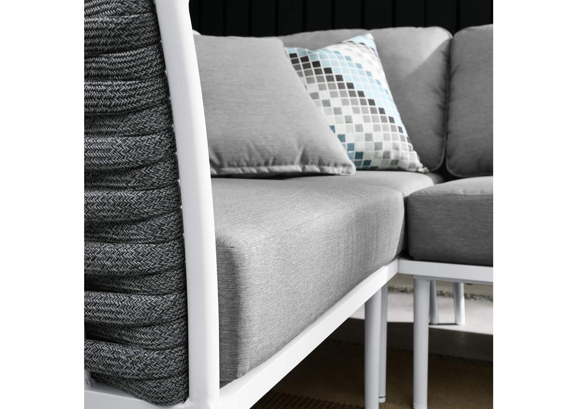 Stance Outdoor Patio Aluminum Large Sectional Sofa image 15