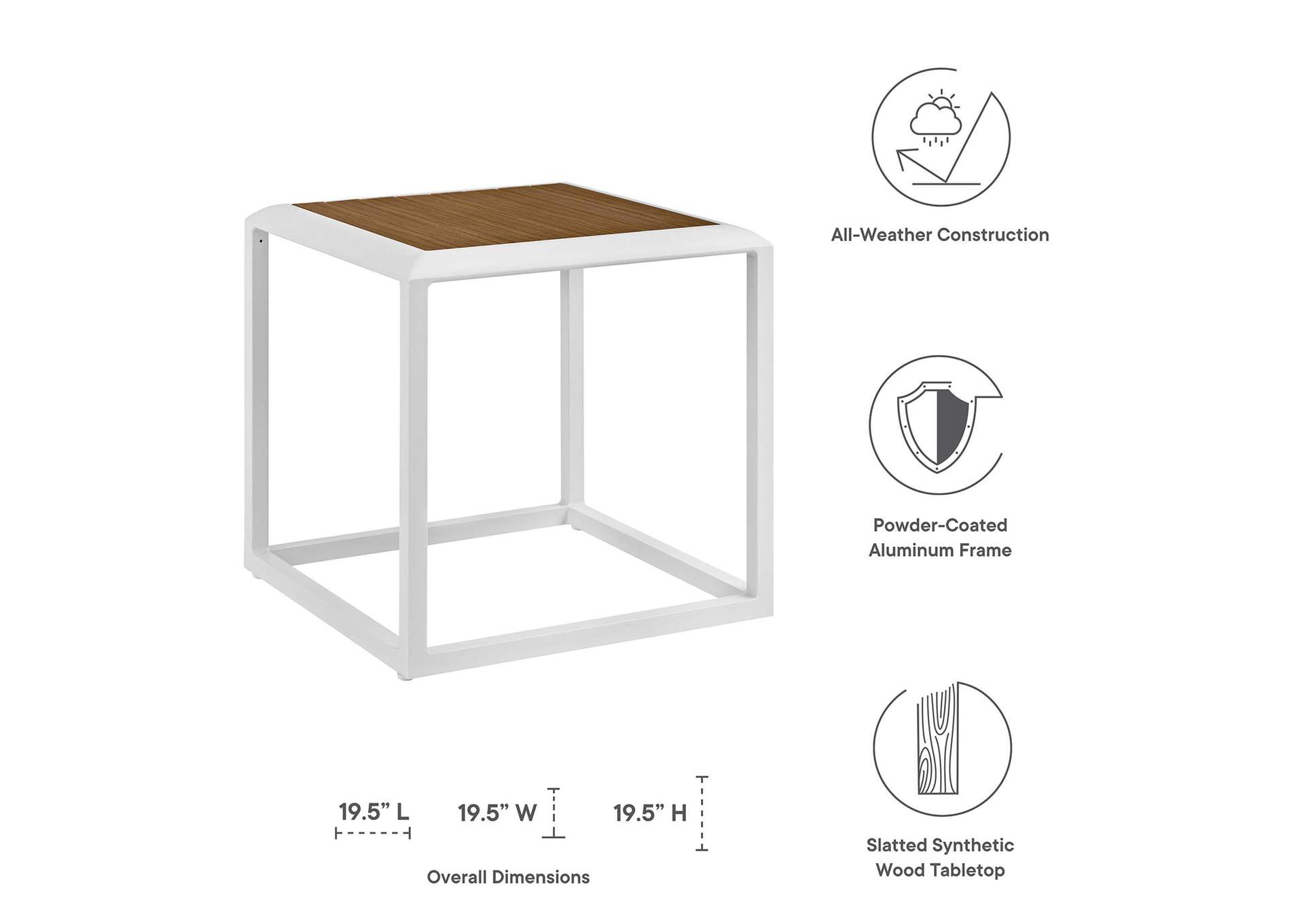 Stance 3 Piece Outdoor Patio Aluminum Set image 11