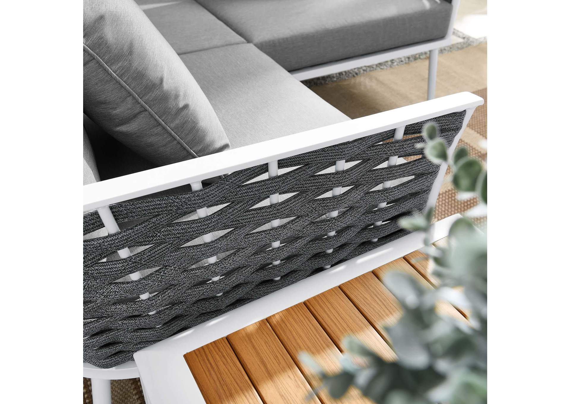 Stance 4 Piece Outdoor Patio Aluminum Sectional Sofa Set image 16