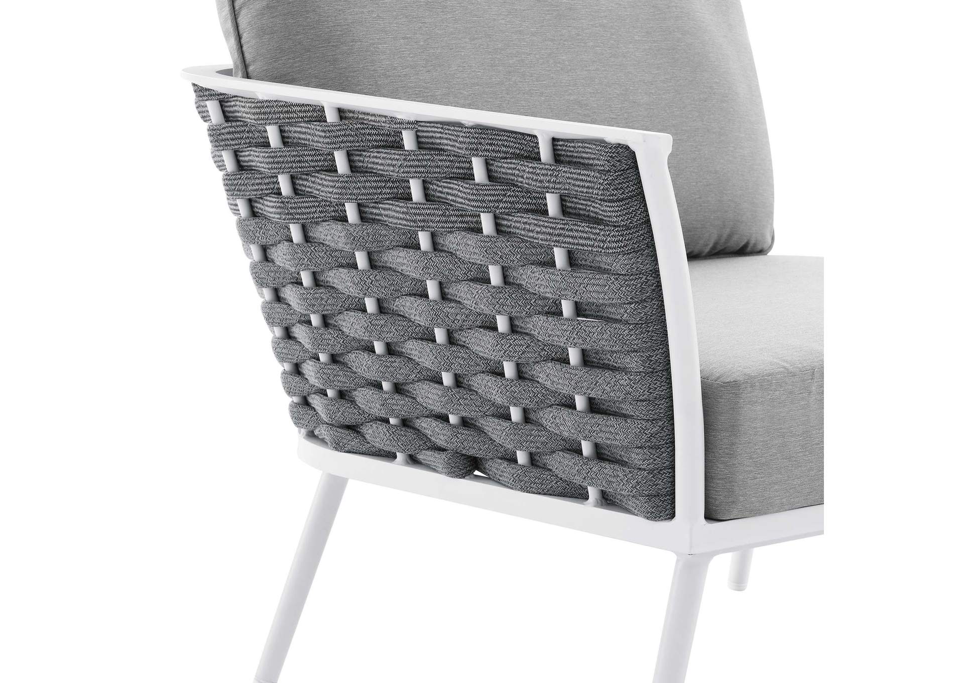 Stance 4 Piece Outdoor Patio Aluminum Sectional Sofa Set image 5