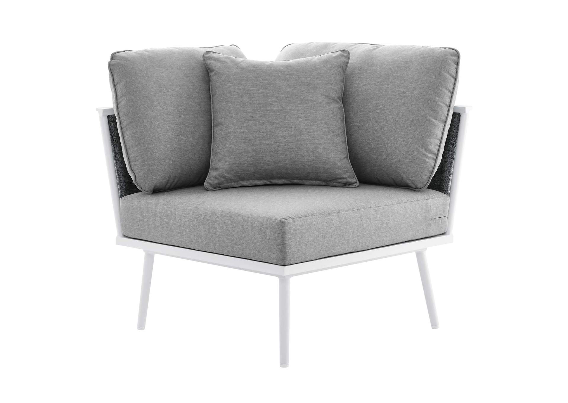 Stance 4 Piece Outdoor Patio Aluminum Sectional Sofa Set By Modway image 13