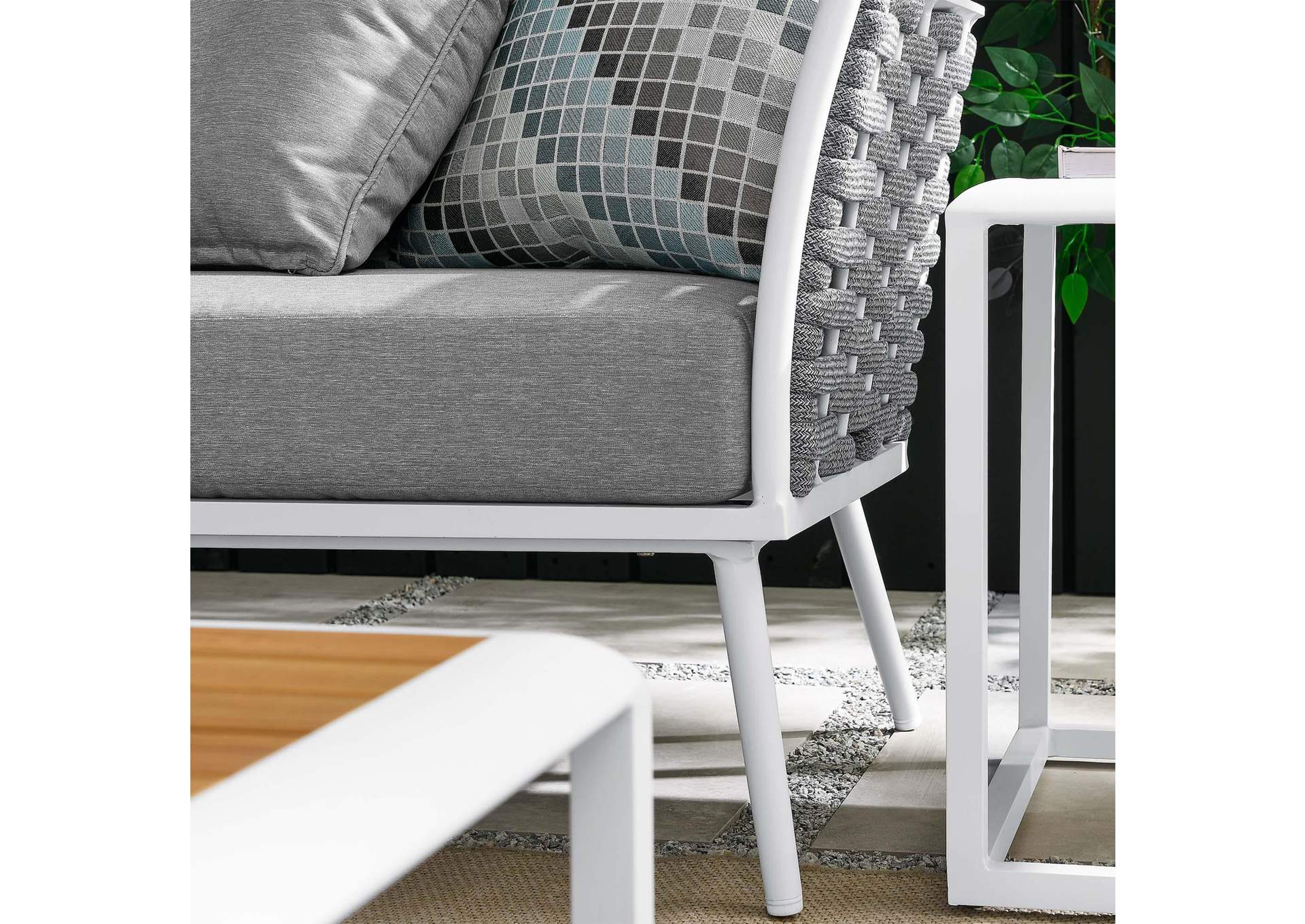 Stance 8 Piece Outdoor Patio Aluminum Sectional Sofa Set image 17