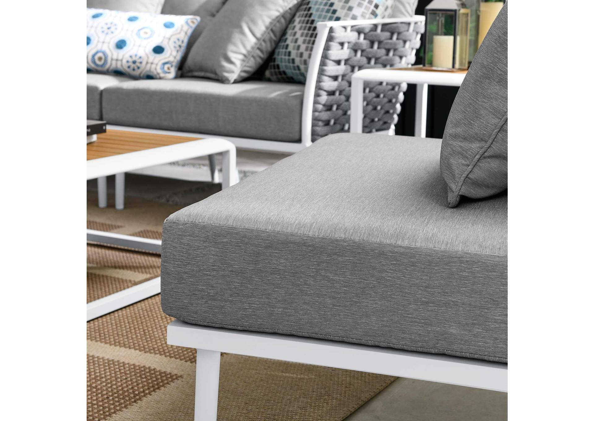 Stance 9 Piece Aluminum Outdoor Patio Aluminum Sectional Sofa Set image 19