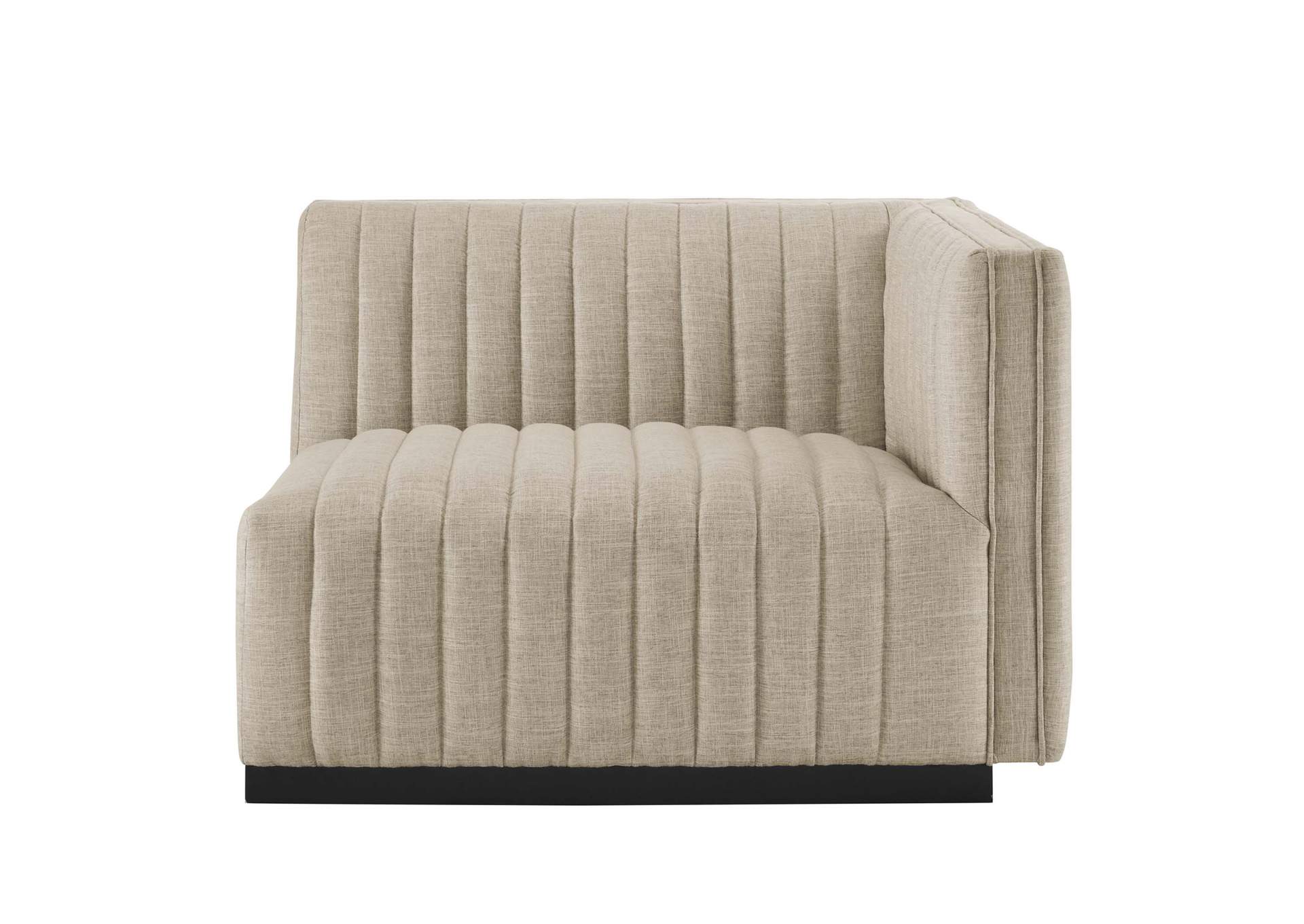 Conjure Channel Tufted Upholstered Fabric Loveseat