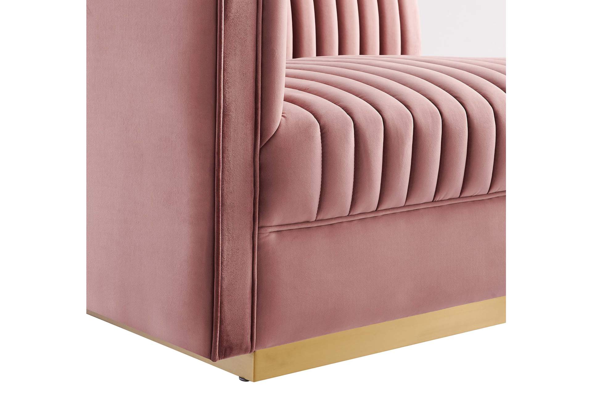 Sanguine Channel Tufted Performance Velvet Modular Sectional Sofa Loveseat image 8