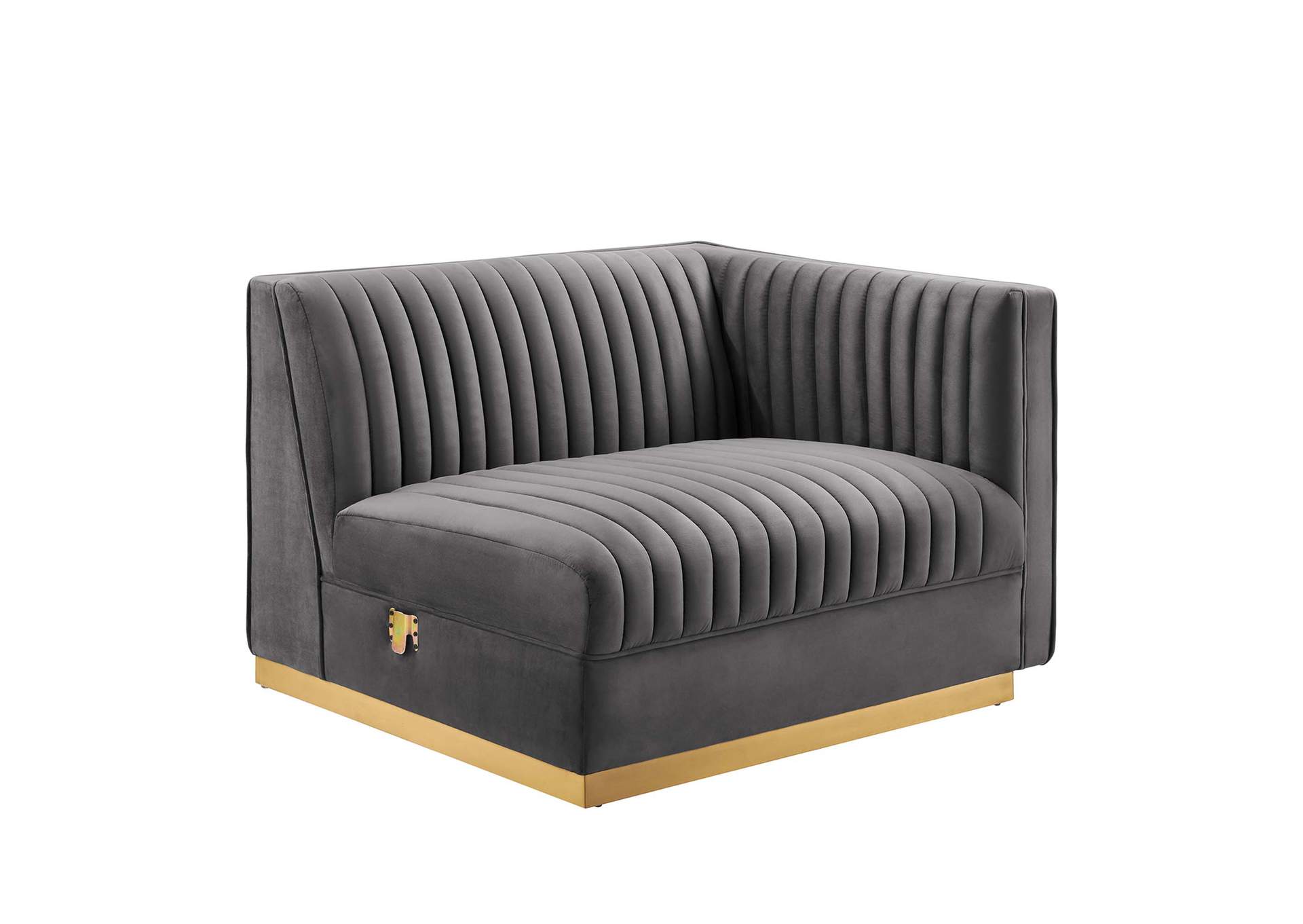 Sanguine Channel Tufted Performance Velvet 4-Piece Modular Sectional Sofa image 7