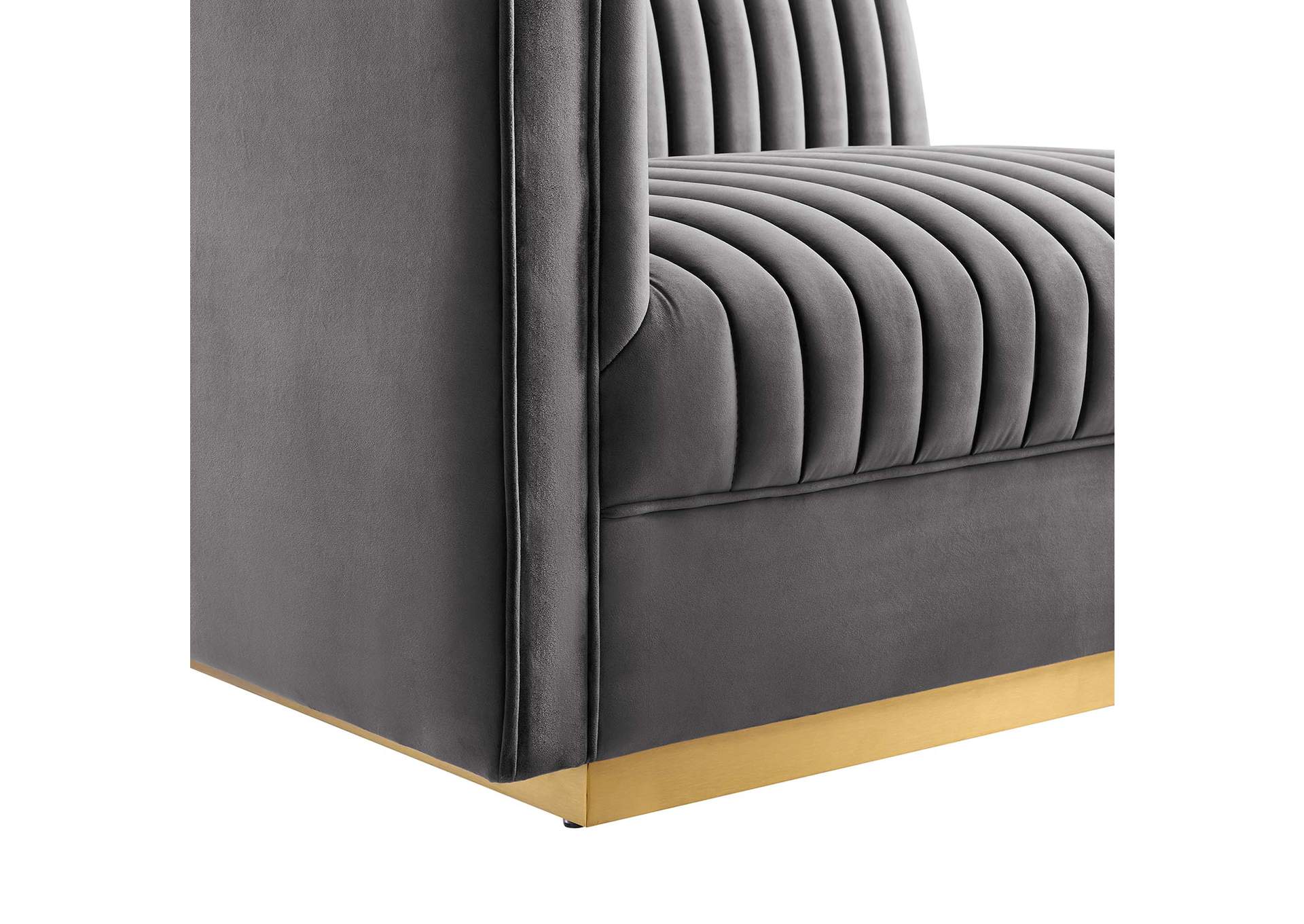 Sanguine 4-Piece Channel Tufted Performance Velvet Modular Sectional Sofa By Modway image 11