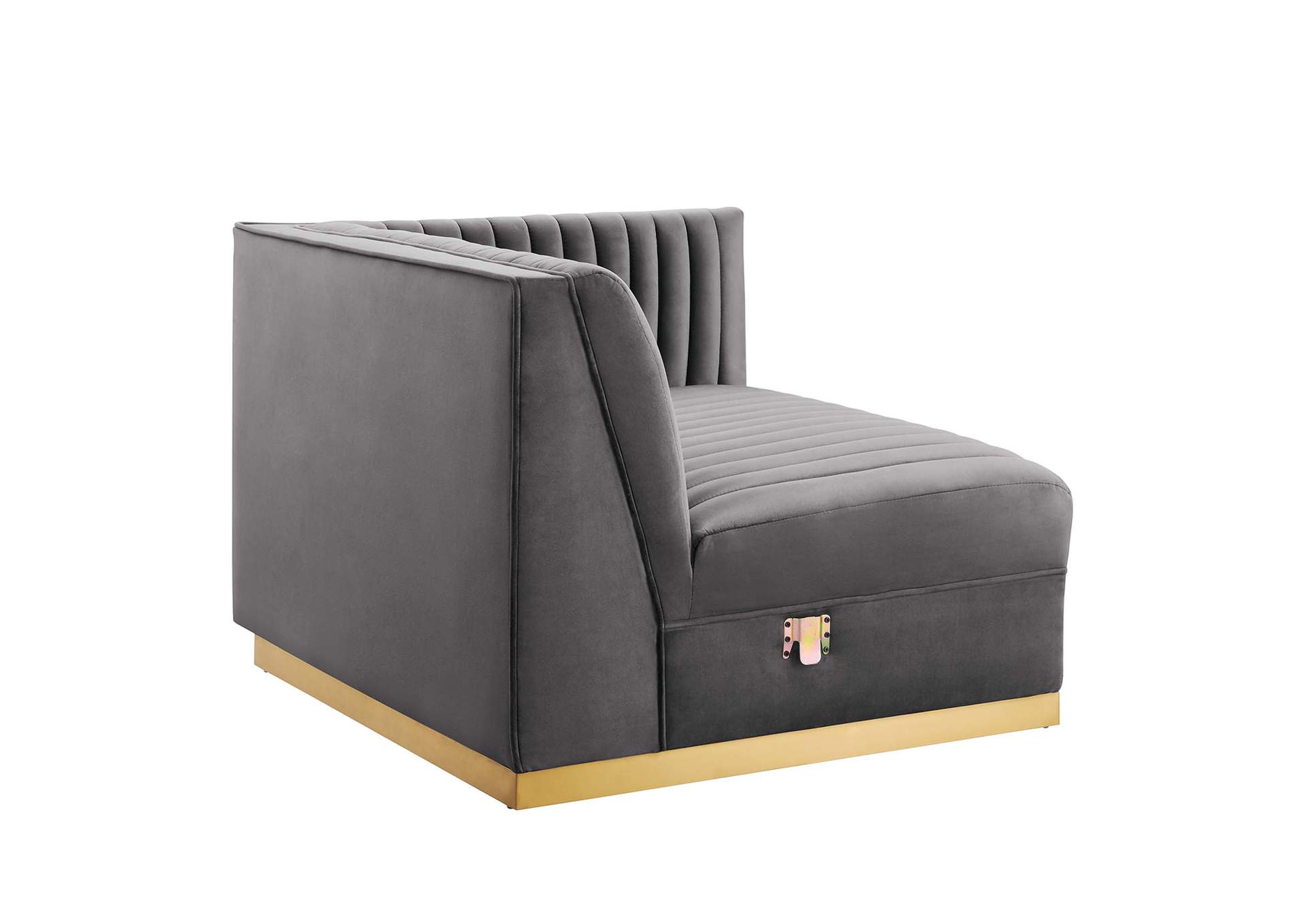 Sanguine Channel Tufted Performance Velvet 4-Seat Modular Sectional Sofa image 8