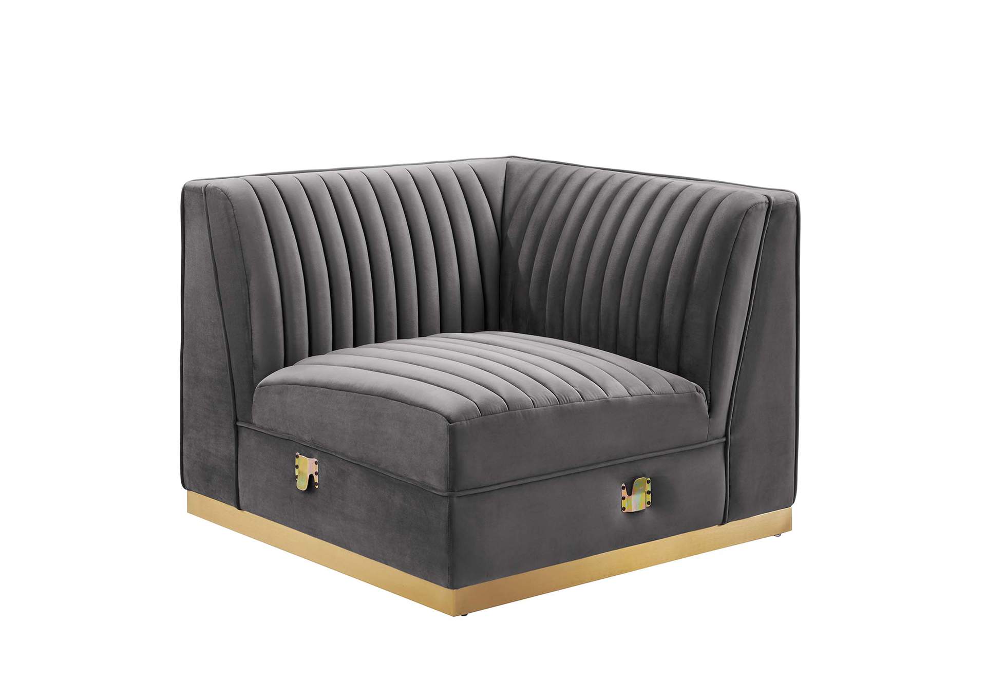 Sanguine Channel Tufted Performance Velvet 7-Piece Right-Facing Modular Sectional Sofa image 10