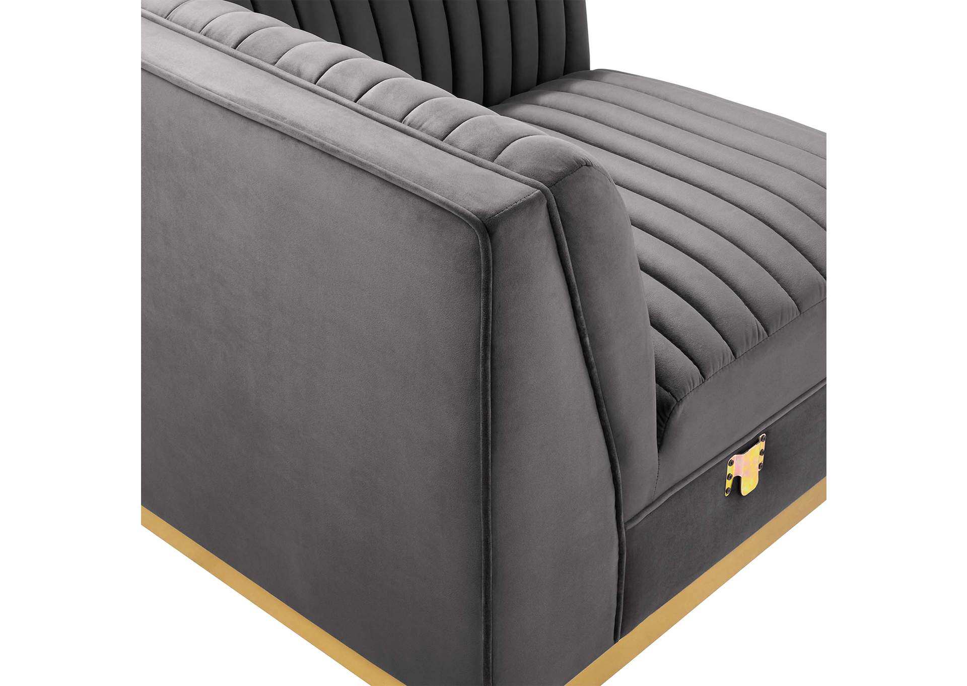 Sanguine Channel Tufted Performance Velvet 6-Piece Modular Sectional Sofa image 12