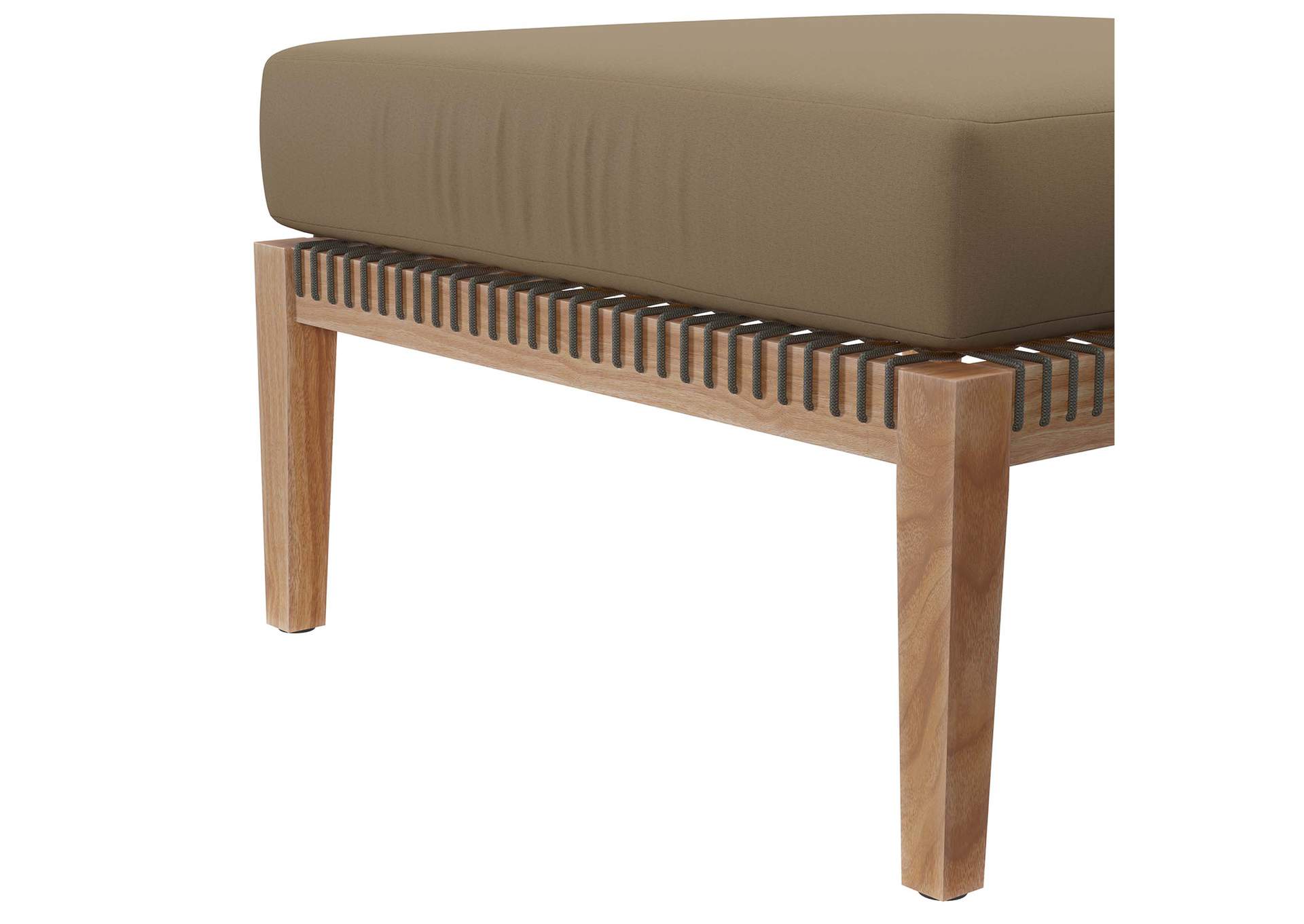Clearwater Outdoor Patio Teak Wood Ottoman