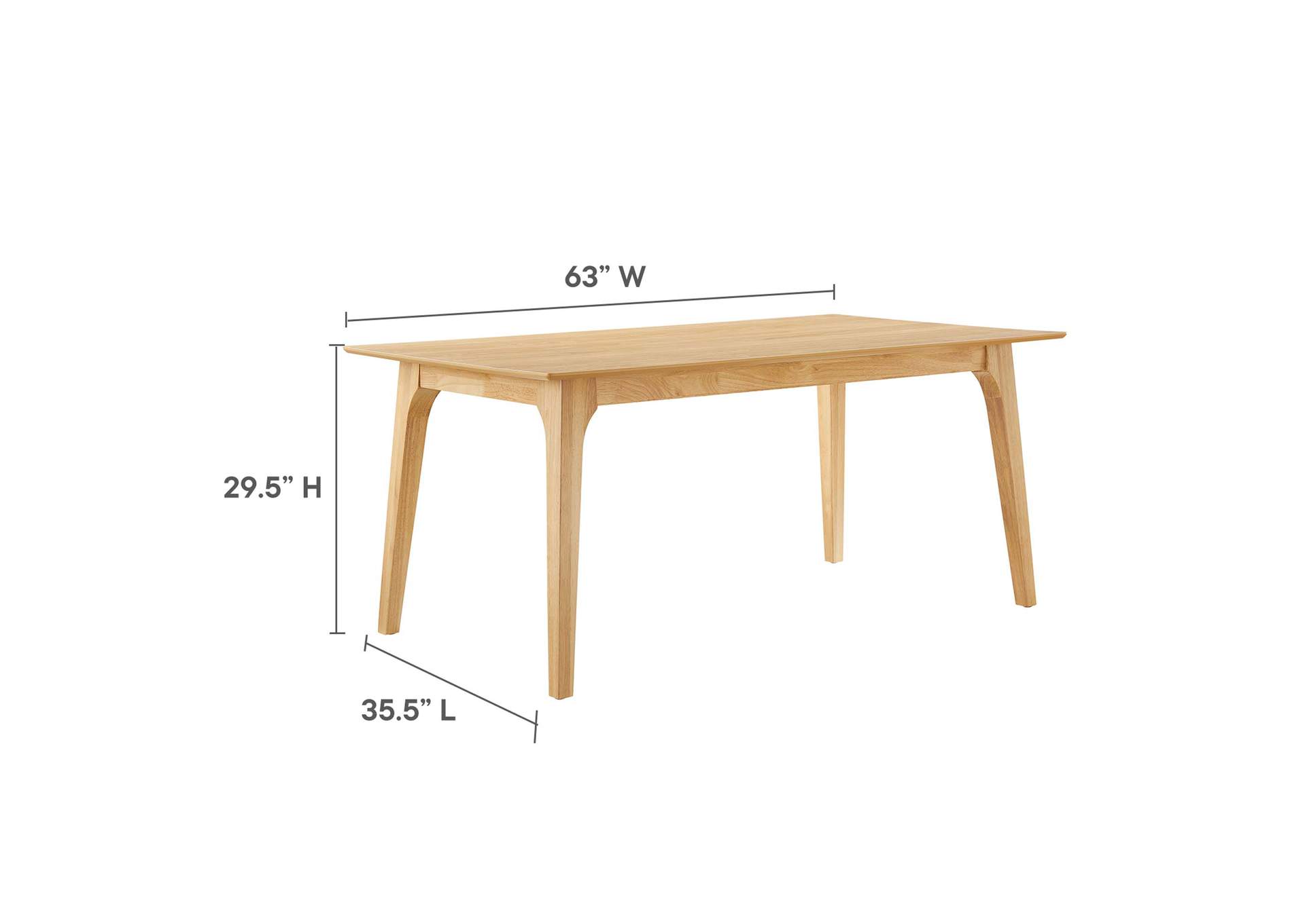Juxtapose 63” Rectangle Dining Table