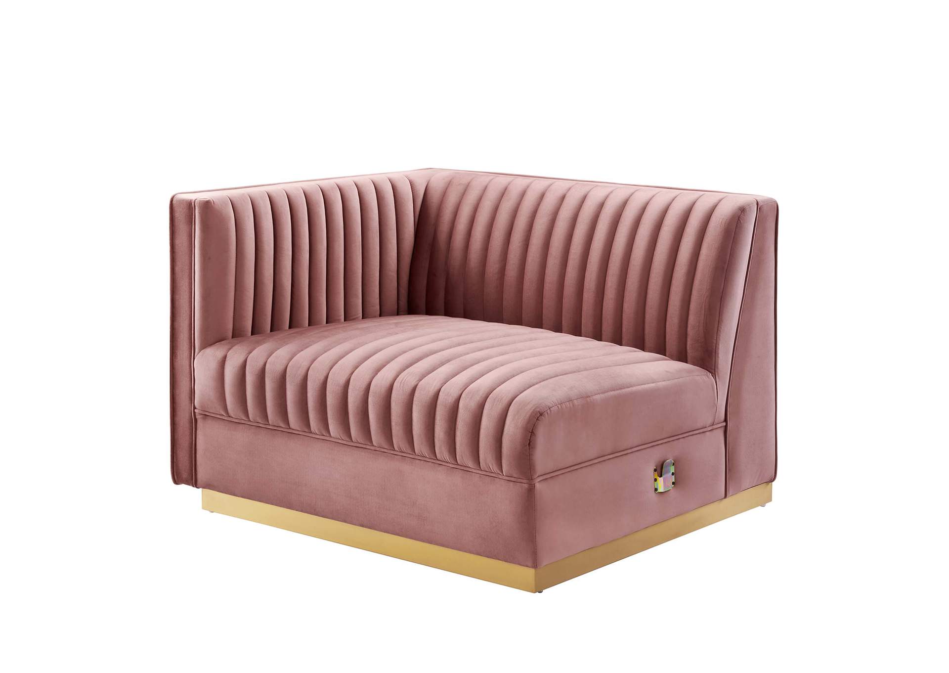 Sanguine Channel Tufted Performance Velvet Modular Sectional Sofa Left-Arm Chair image 5