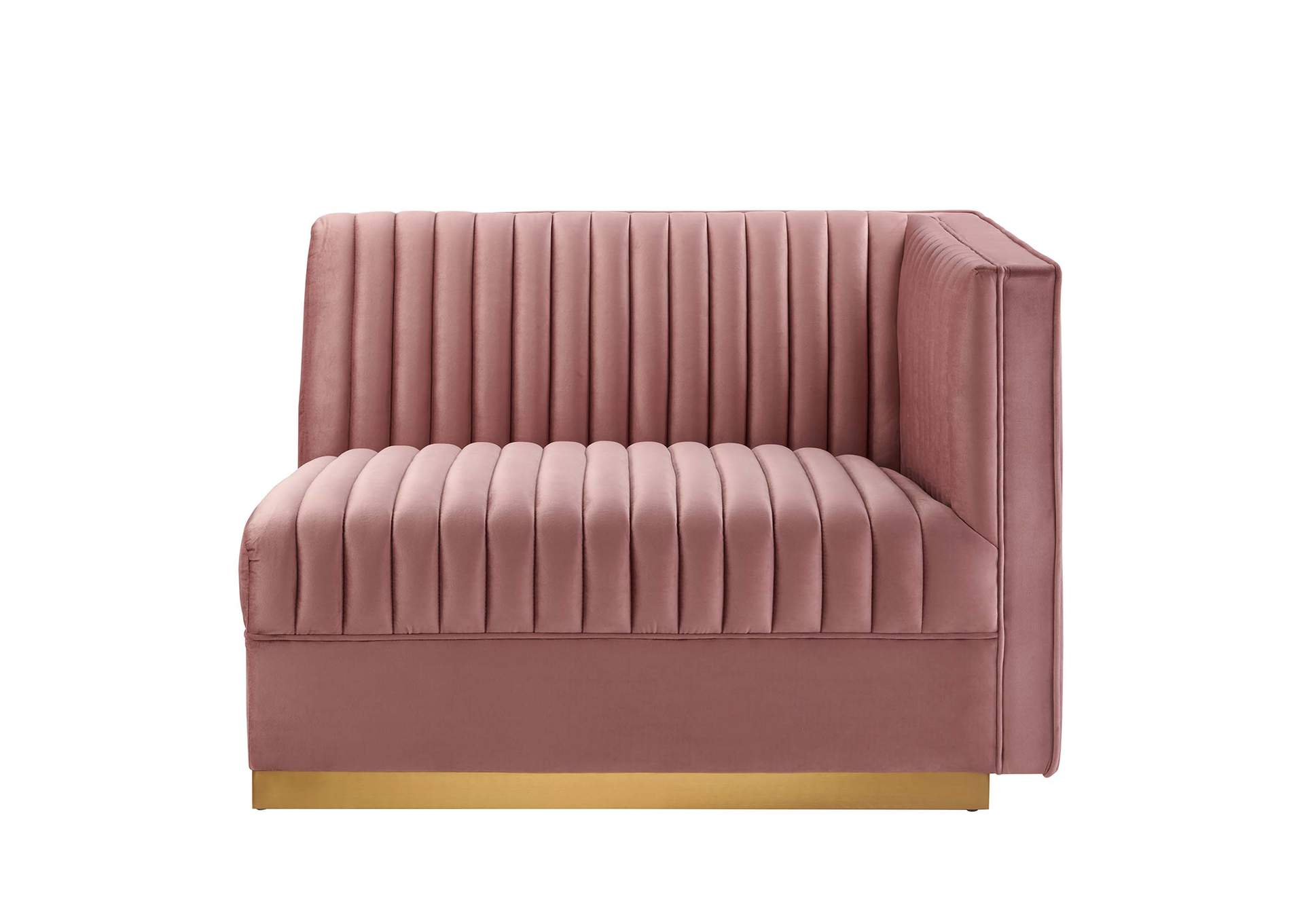 Sanguine Channel Tufted Performance Velvet Modular Sectional Sofa Right-Arm Chair image 3