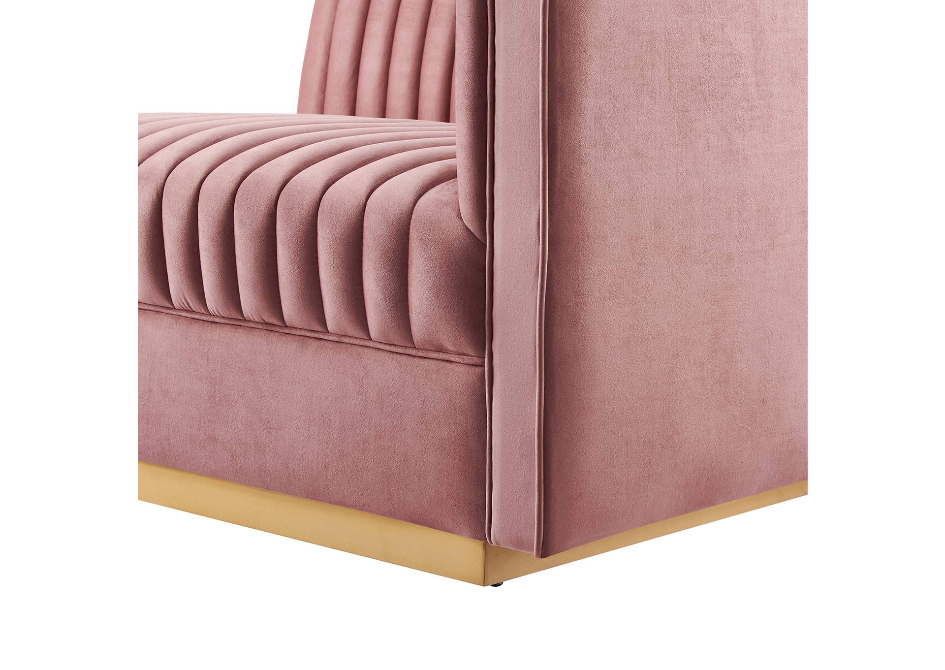 Sanguine Channel Tufted Performance Velvet Modular Sectional Sofa Right-Arm Chair image 6