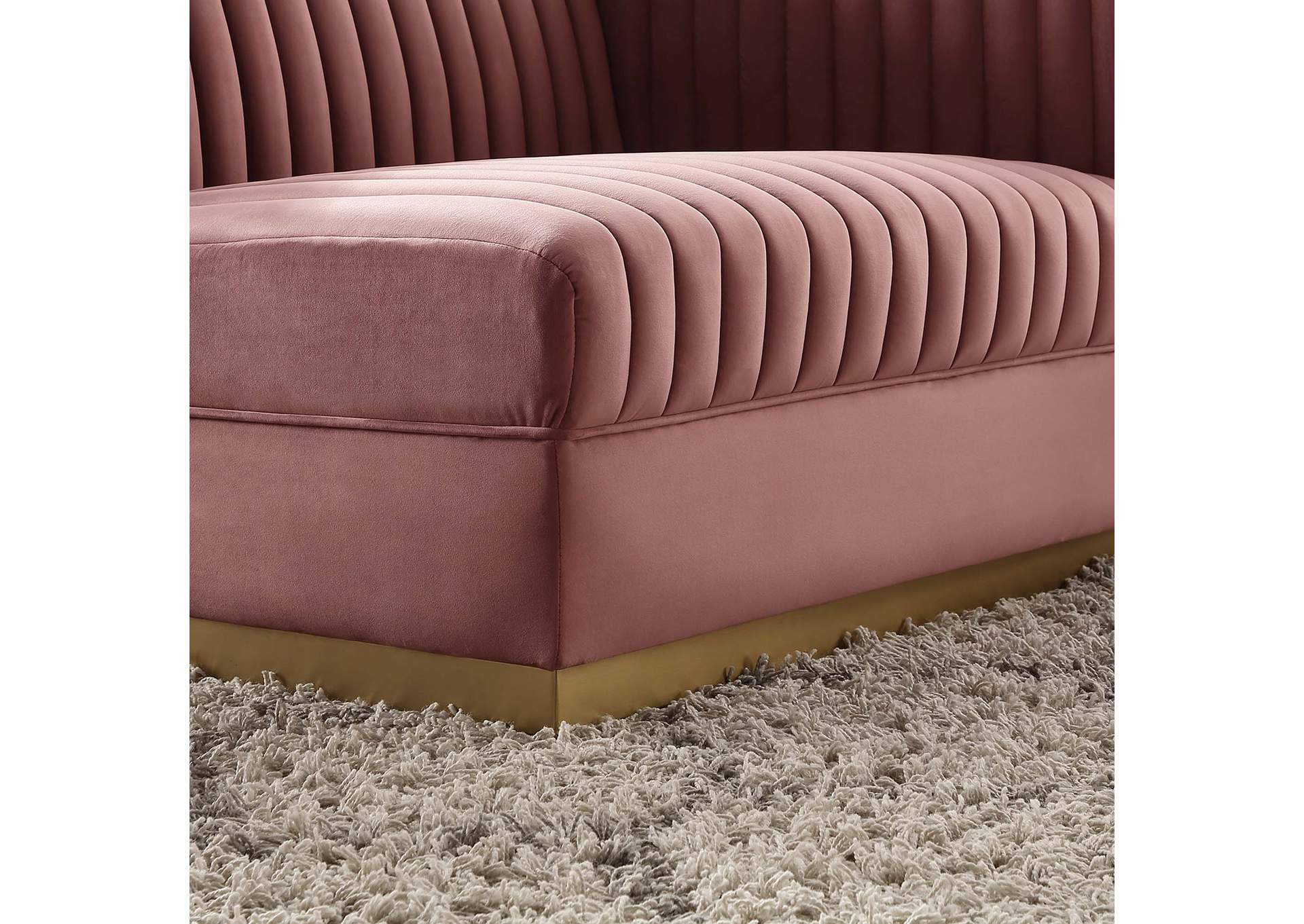 Sanguine Channel Tufted Performance Velvet Modular Sectional Sofa Right-Arm Chair image 8