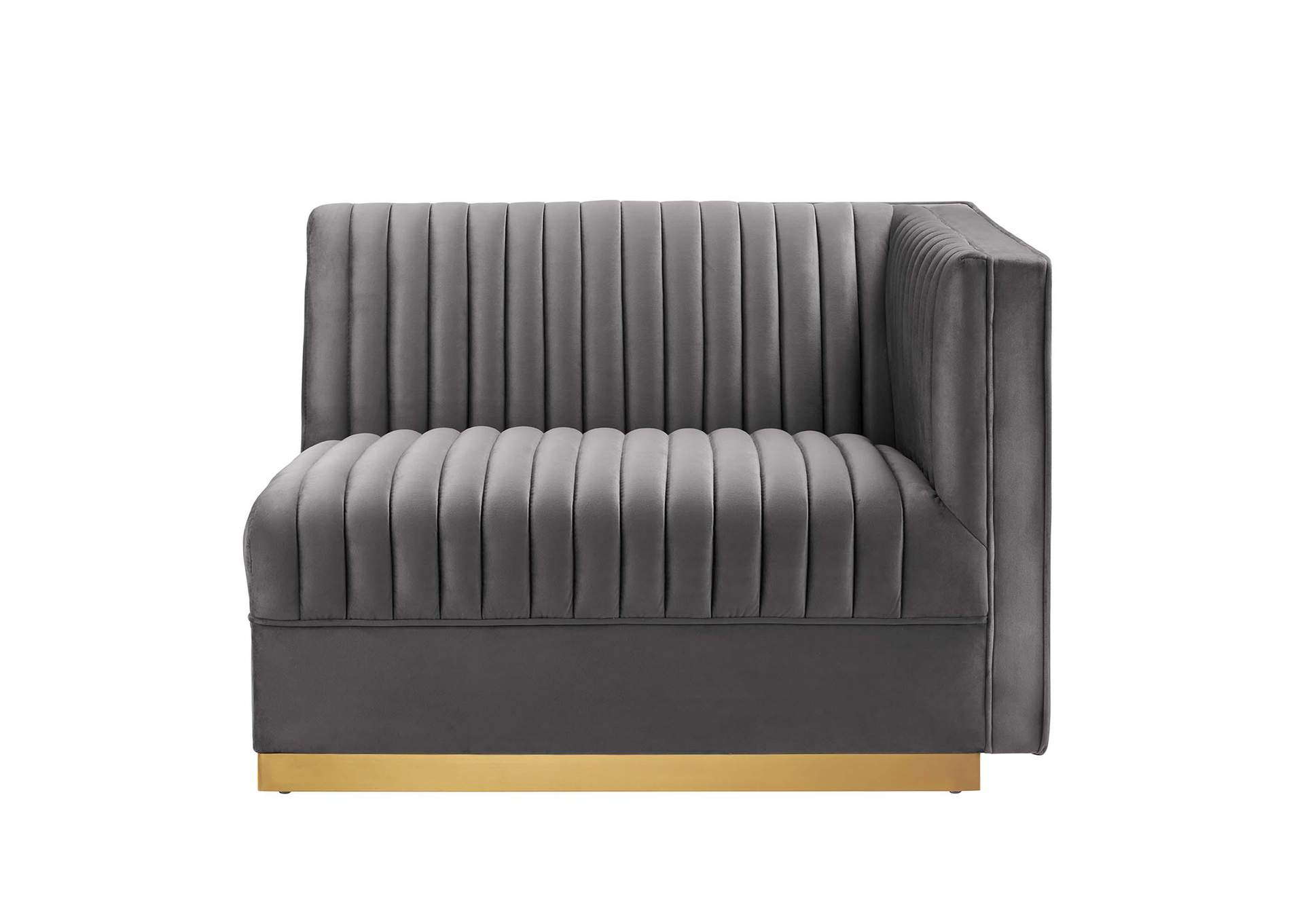 Sanguine Channel Tufted Performance Velvet Modular Sectional Sofa Right-Arm Chair image 3