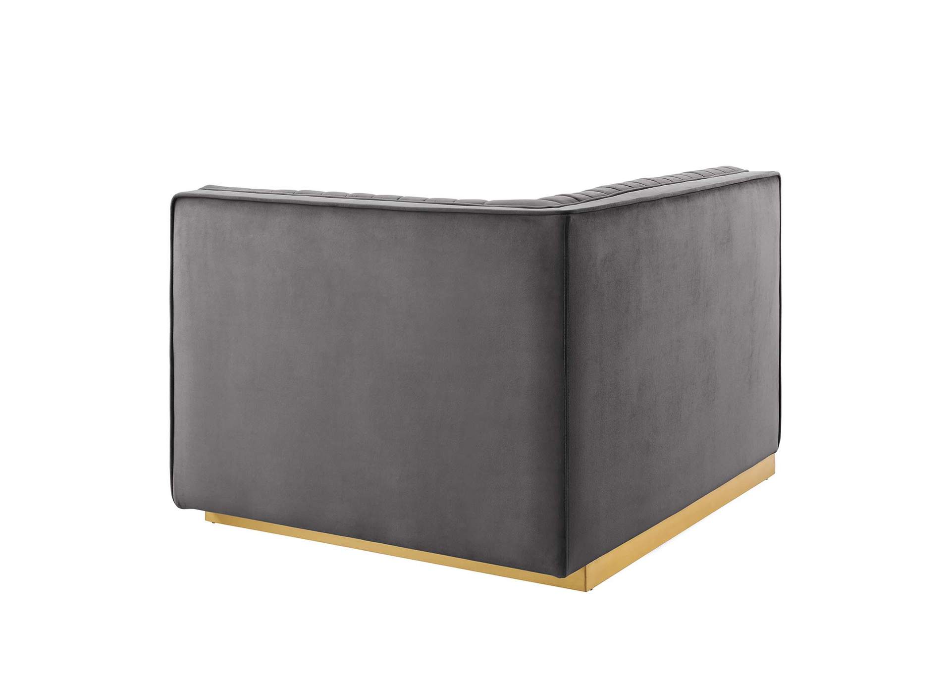 Sanguine Channel Tufted Performance Velvet Modular Sectional Sofa Right-Arm Chair image 5