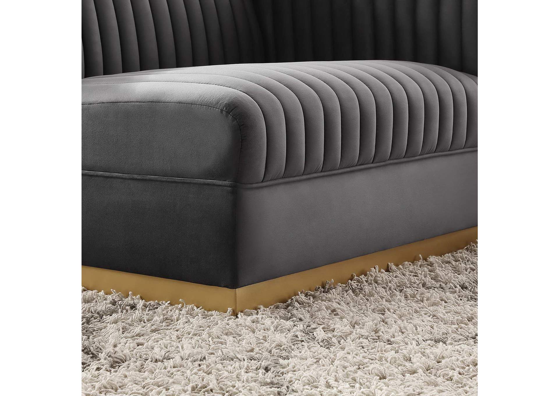 Sanguine Channel Tufted Performance Velvet Modular Sectional Sofa Right-Arm Chair image 8